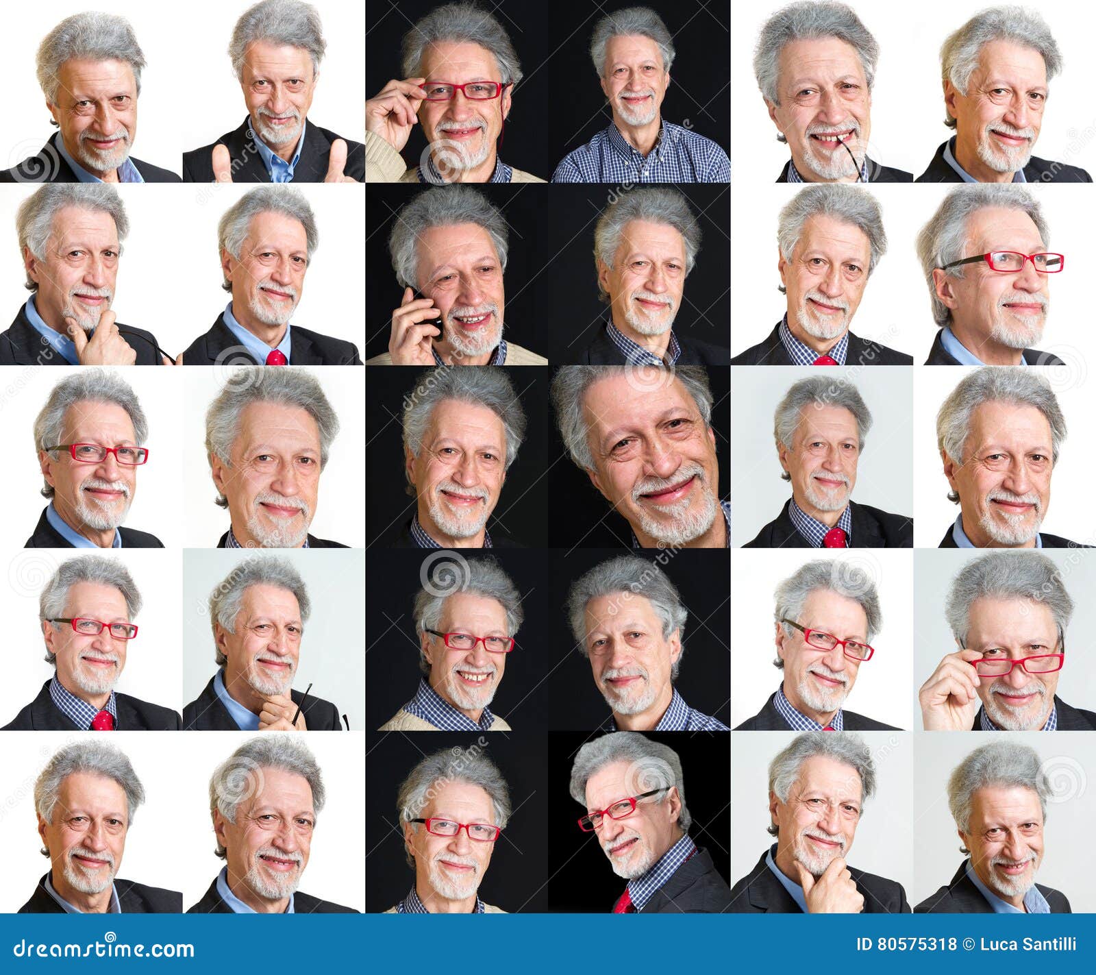 Eine Collage Von Gesichtern Von Mannern Mit Verschiedenen Ausdrucken Stockfoto Bild Von Verschiedenen Mannern