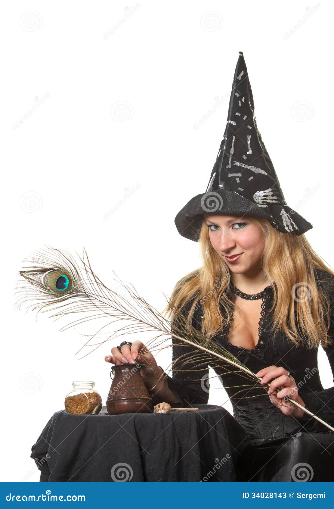 Eine Hexe stockbild. Bild von leute, korsett, mode, lang - 34028143