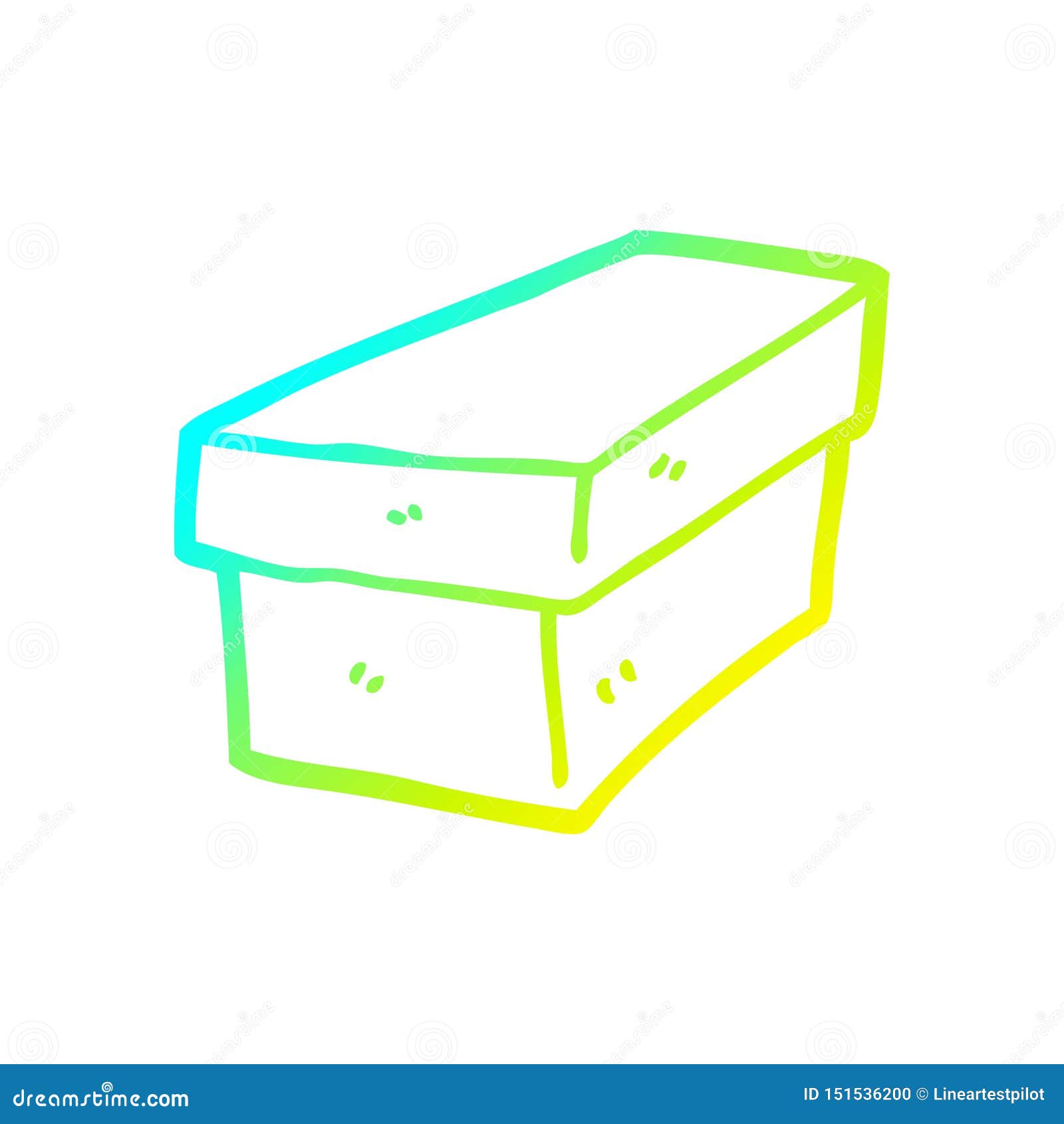 Eine Kreative Kalt Gefalle Linie Zeichnen Karton Box Vektor Abbildung Illustration Von Spektrum Kalt
