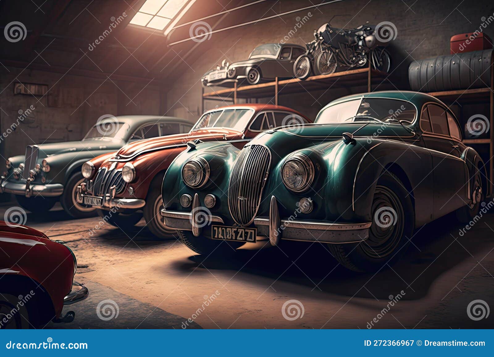 https://thumbs.dreamstime.com/z/eine-sammlung-von-oldtimer-einer-gepflegten-garage-mit-gl%C3%A4nzendem-metall-und-polierter-farbe-die-der-aai-energie-erzeugt-wurde-272366967.jpg