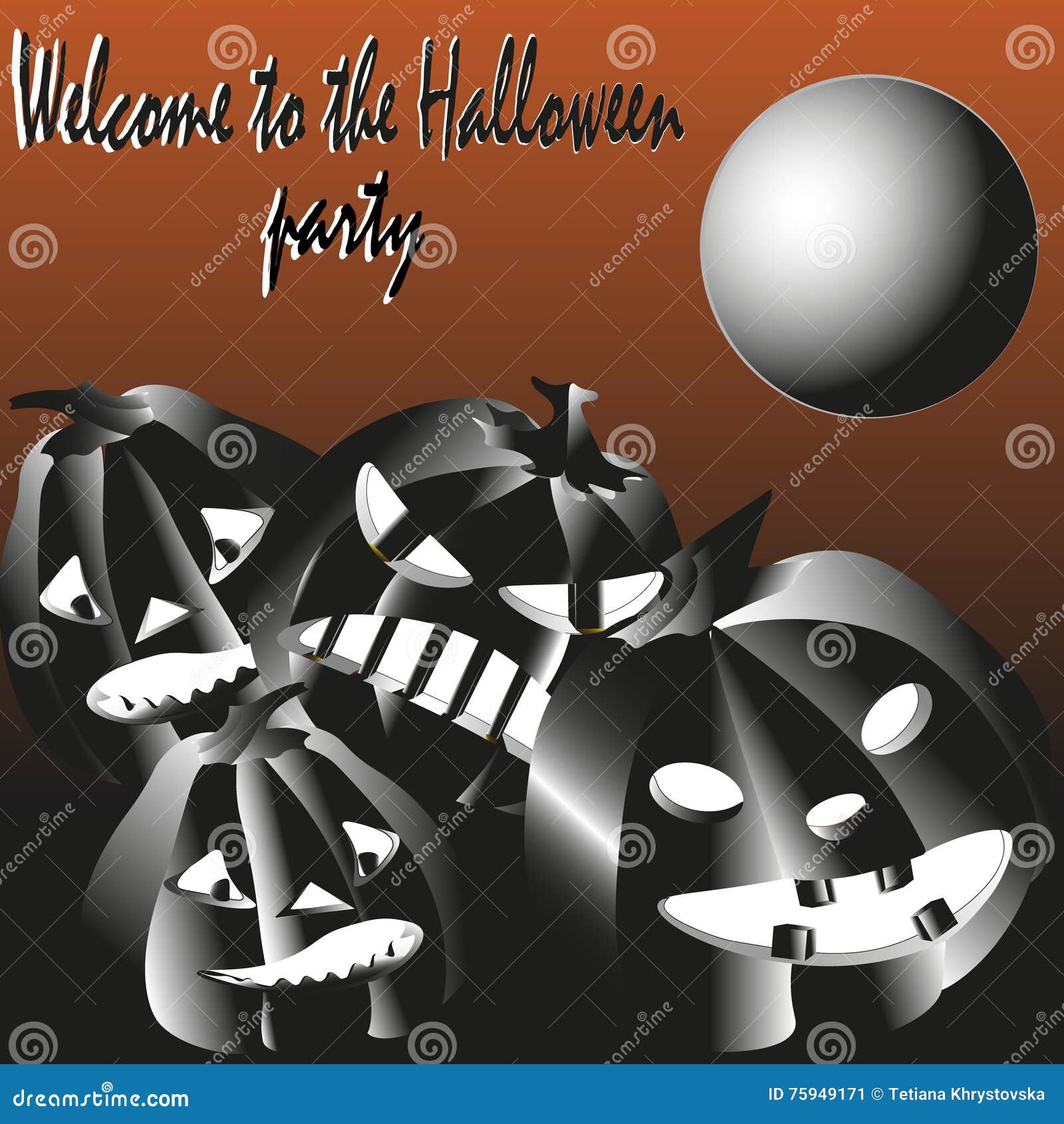 Einladung An Halloween Party Vektor Abbildung Illustration Von Einladung Party