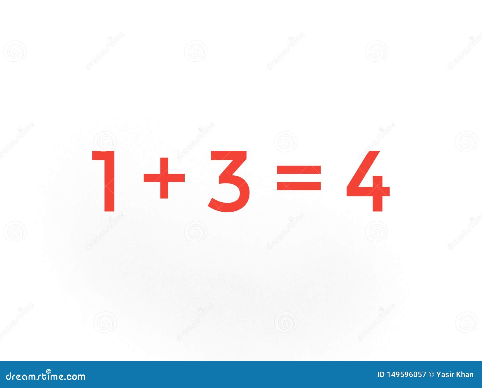 Eins Plus Drei Ist Vier Mathe Gleich Stock Abbildung Illustration Von Gleichgestelltes Drei 149596057