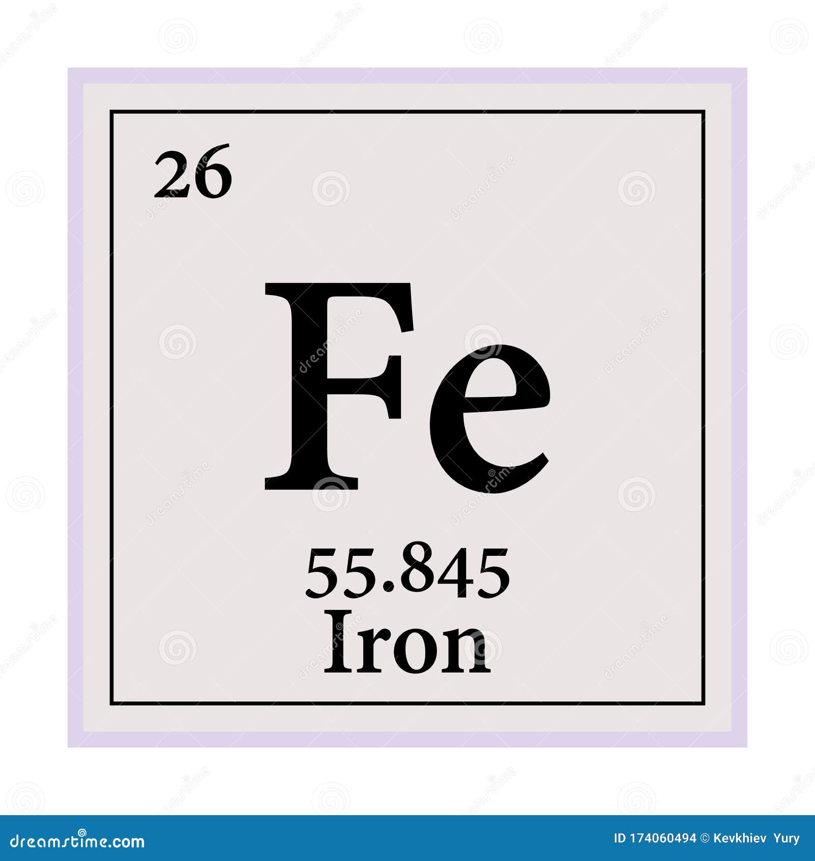 EisenPeriodensystemVektorillustration EPS 10 Vektor Abbildung