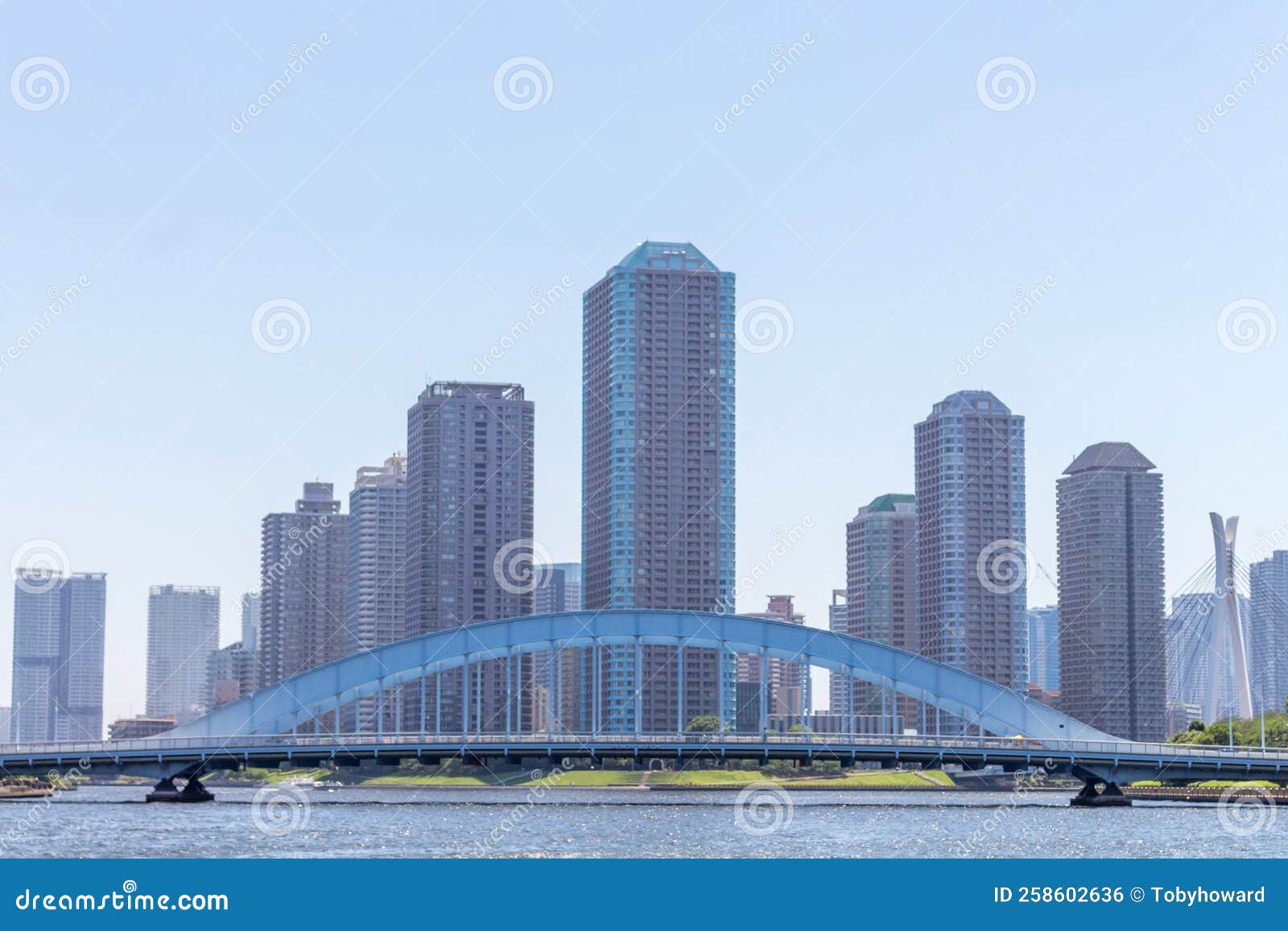 the eitai bridge over the sumida river, tokyo