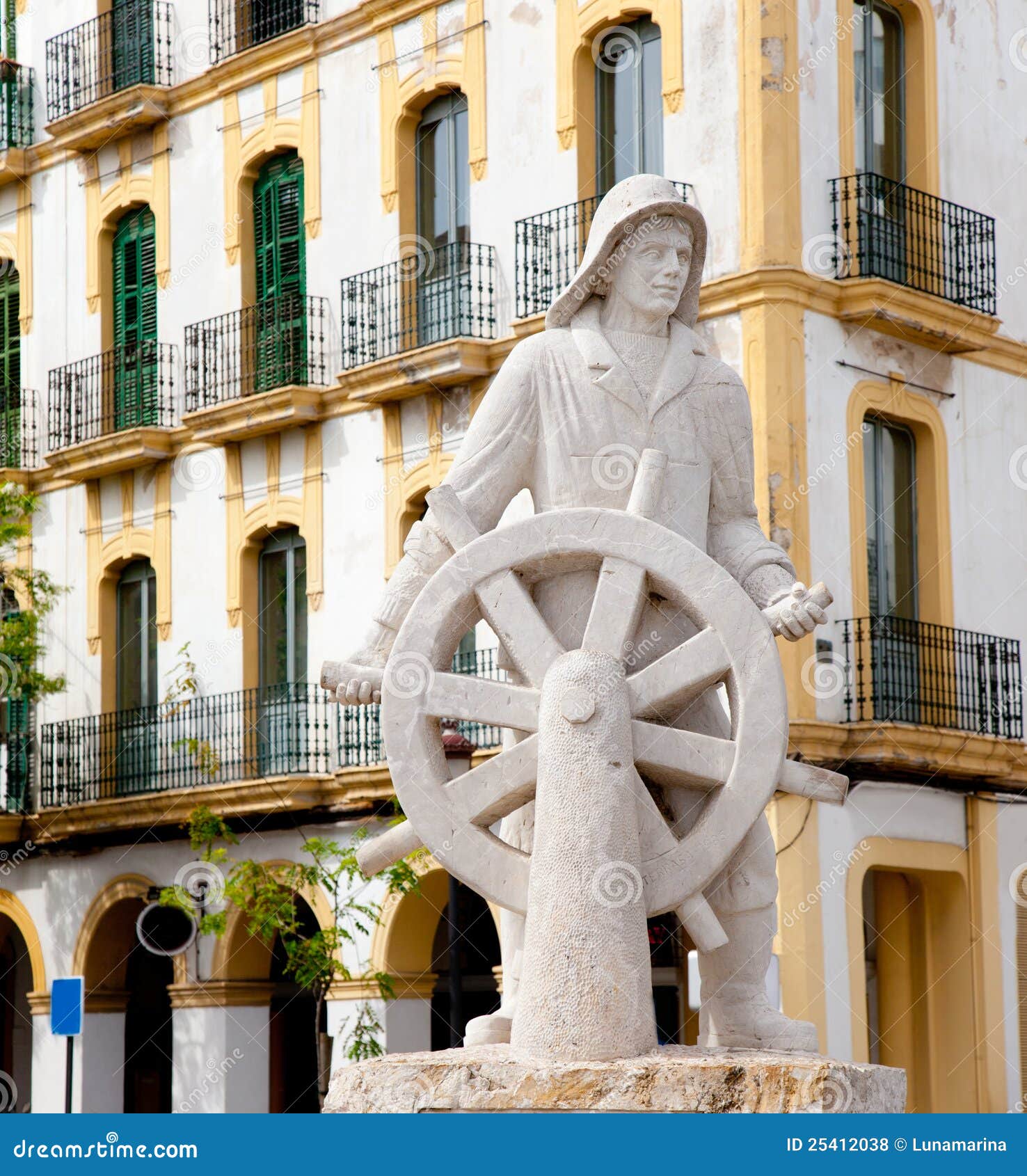 eivissa ibiza town statue dedicated to all sailor