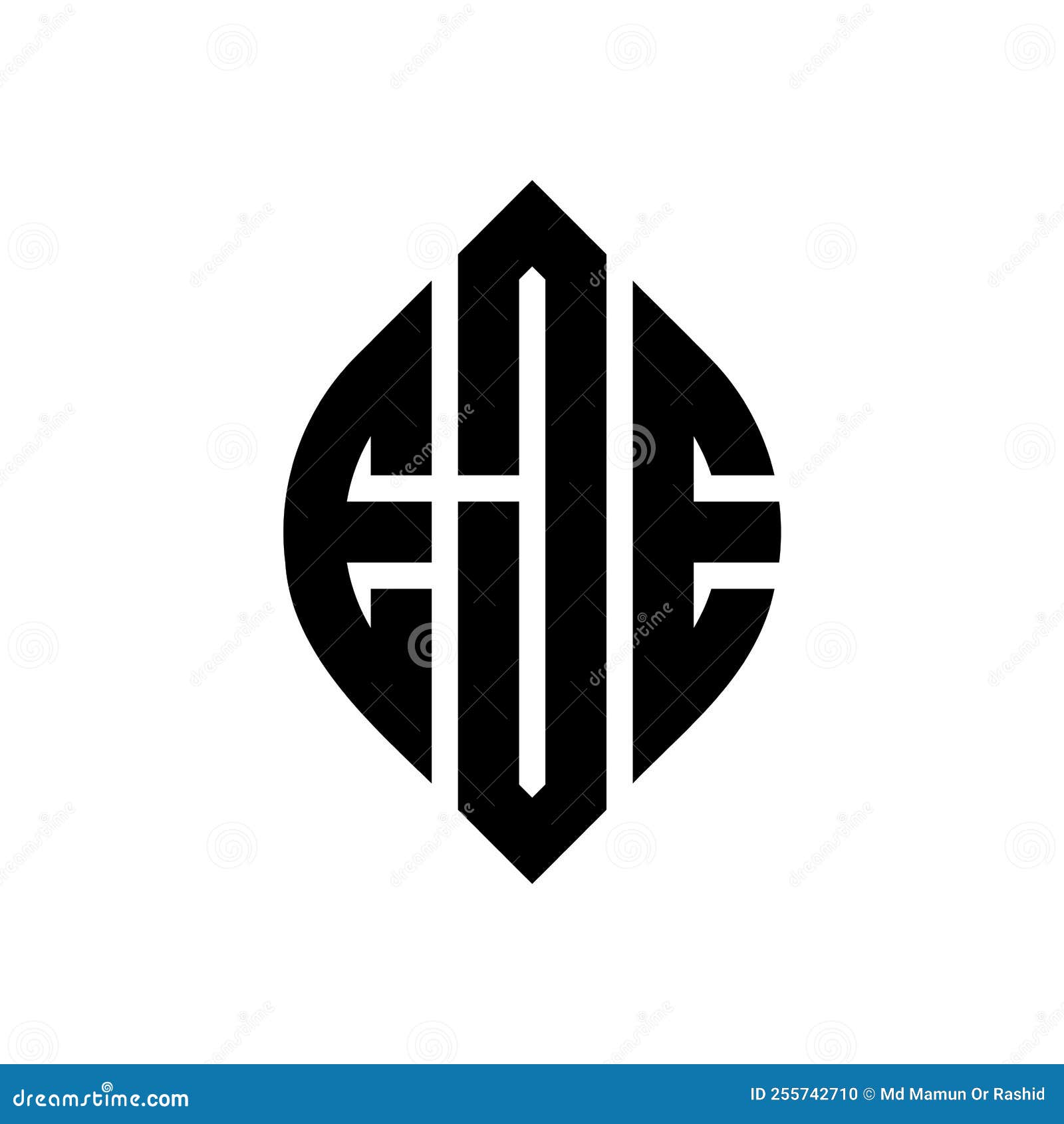 eje circle letter logo  with circle and ellipse . eje ellipse letters with typographic style. the three initials form a