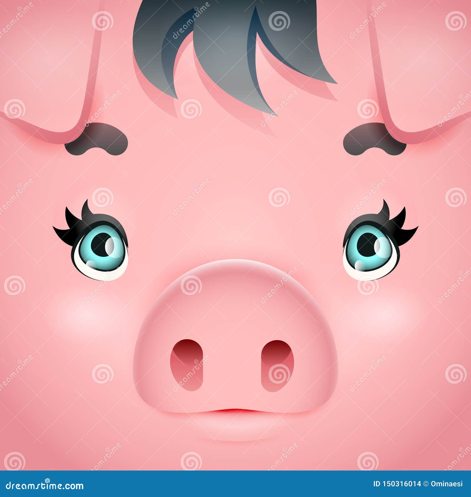 Ejemplo Cuadrado Del Vector Del Diseño De La Cara Del Personaje De Dibujos Animados De Los Cerdos De La Muchacha De La Mujer Lind Ilustración del Vector - Ilustración de plano, animal: Ejemplo Cuadrado Del Vector Del Diseño De La Cara Del Personaje De Dibujos Animados De Los Cerdos De La Muchacha De La Mujer Lind Ilustración del Vector - Ilustración de plano, animal: