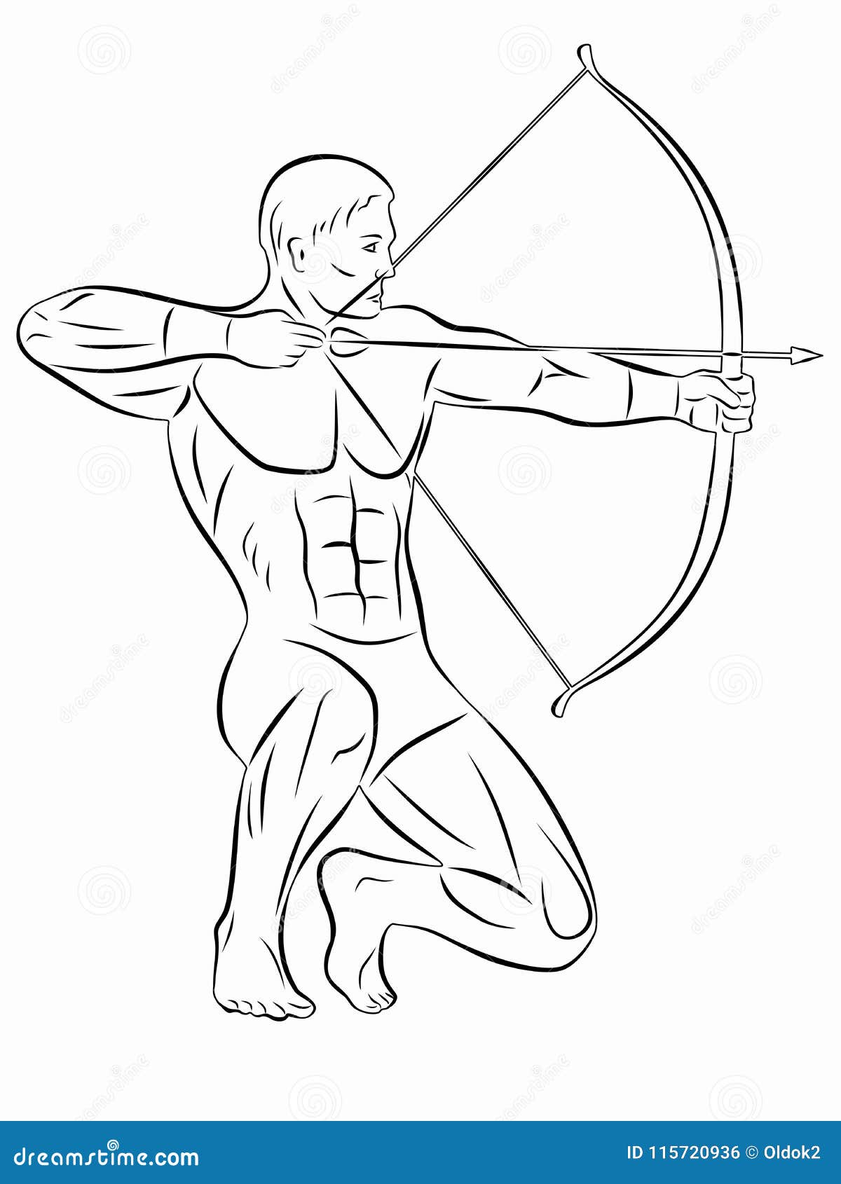 Ejemplo De Archer, Dibujo Del Vector Ilustración del Vector