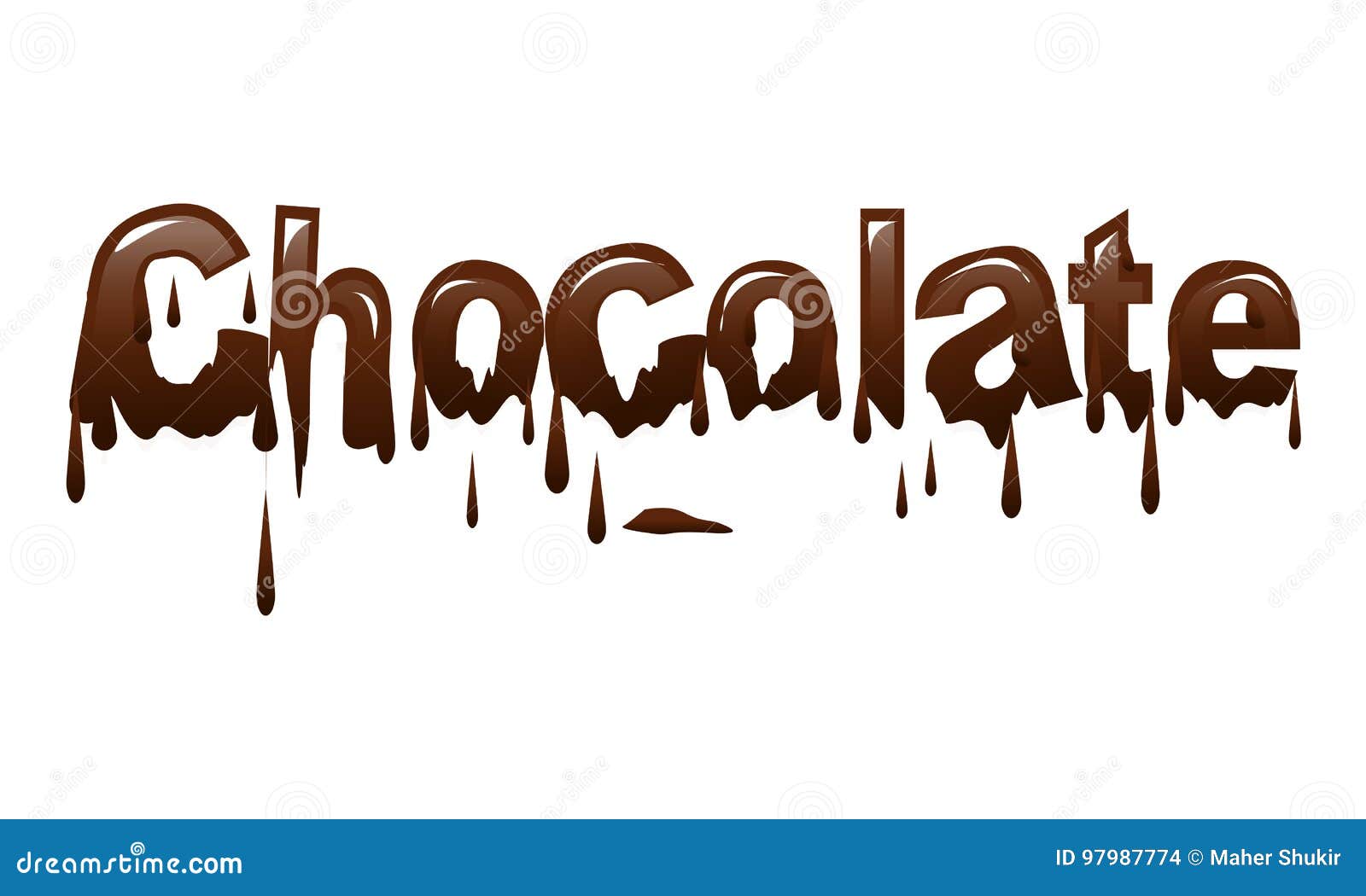 Ejemplo De La Palabra Del Chocolate Ilustración del Vector