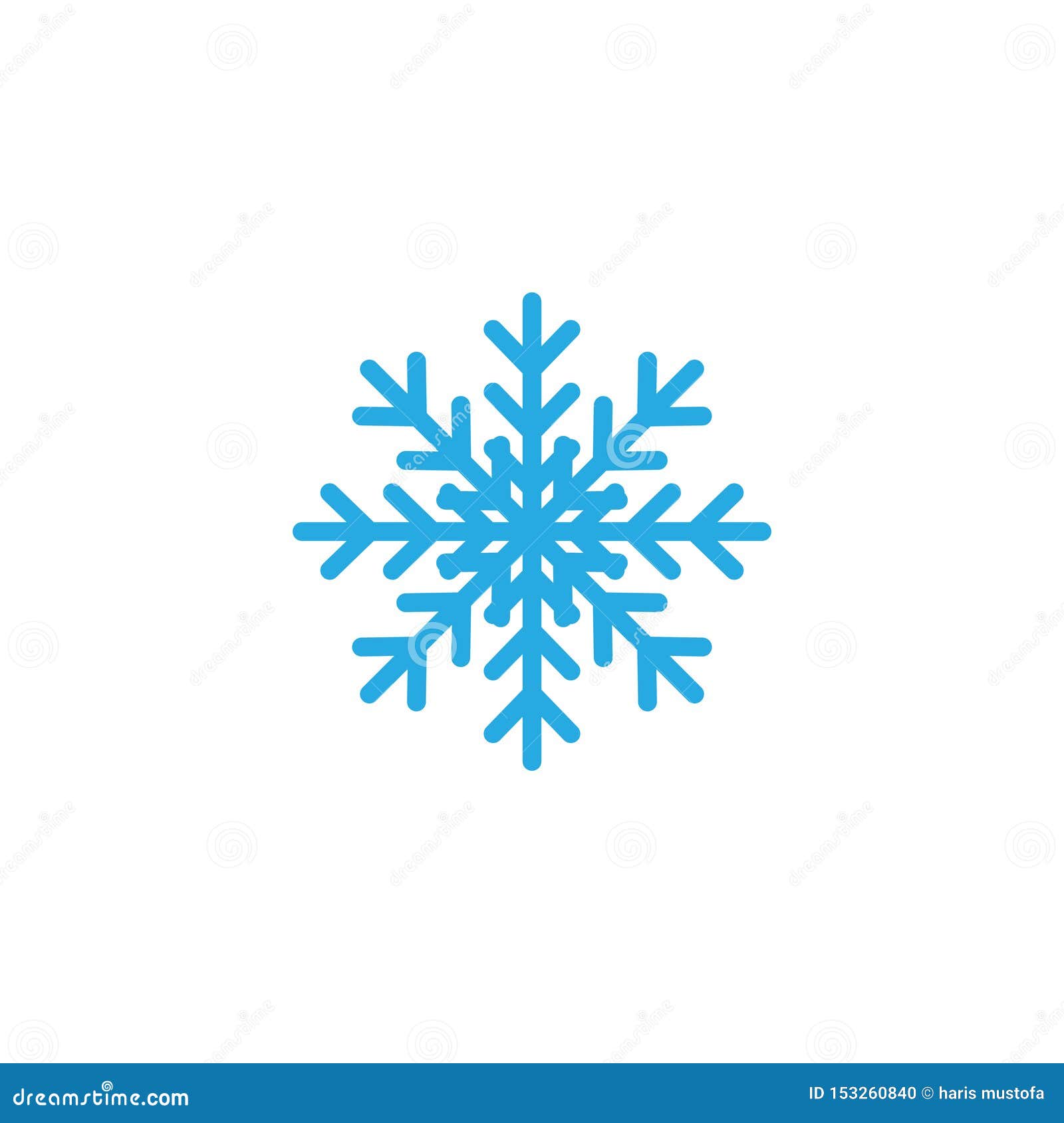 Icono Copo Nieve Simple Diseño Estilo Línea Sobre Fondo Blanco