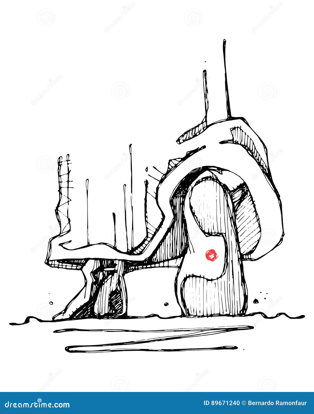 Ejemplo De Los Pies De Jesus Christ Ilustración del Vector