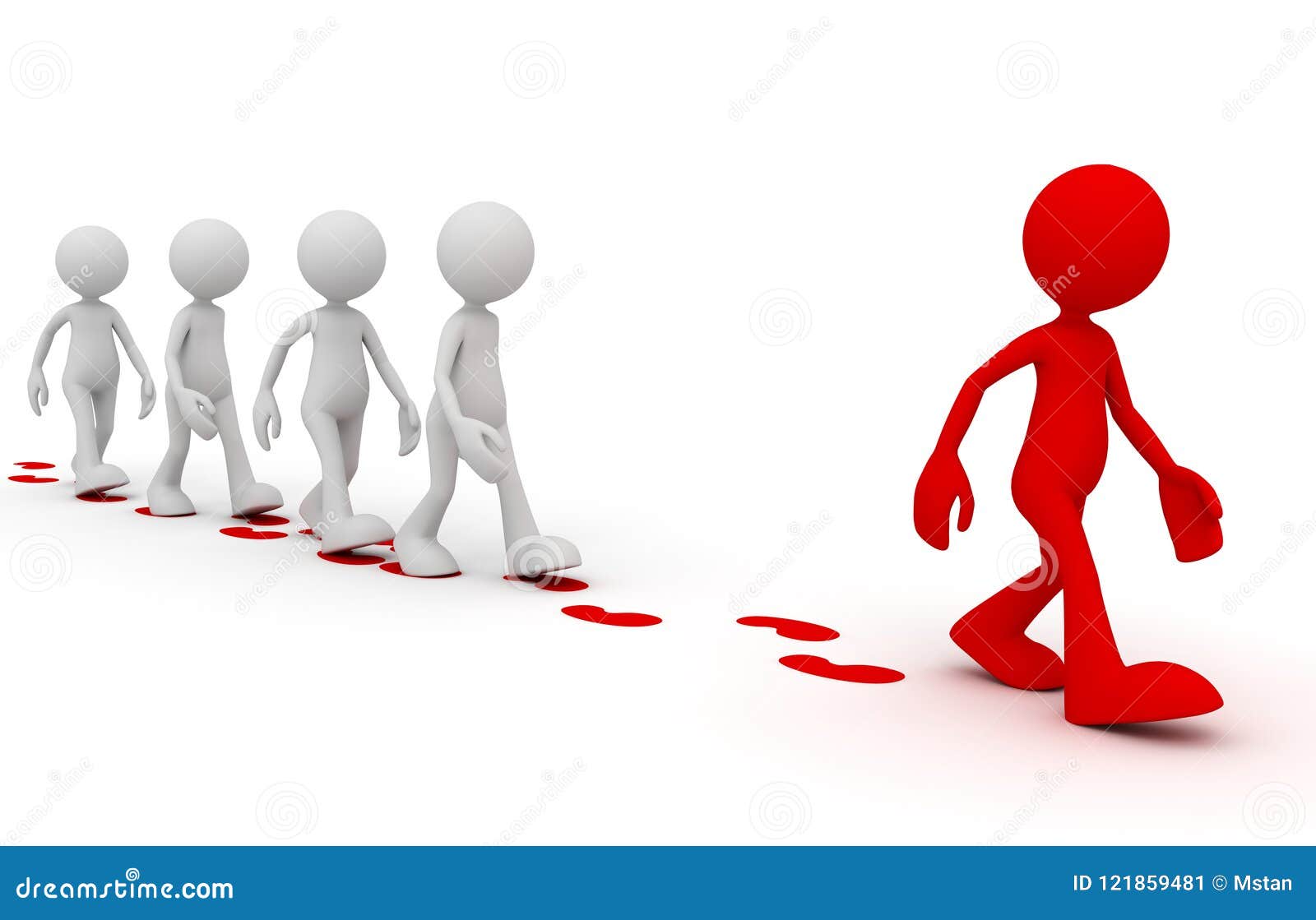 Ejemplo De Siguiente Del Concepto 3d Del Líder Stock de ilustración