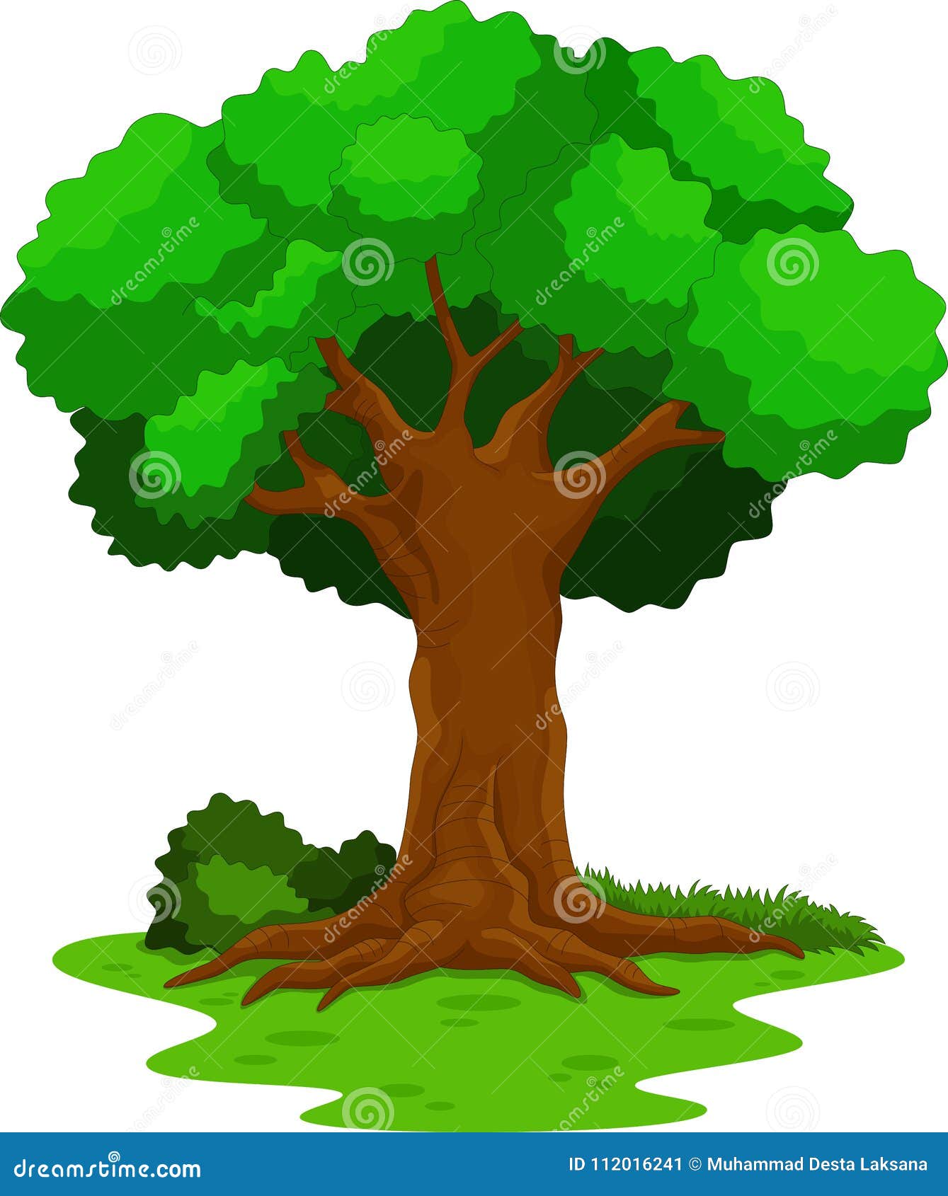 Ejemplo Del árbol Y De La Hierba De La Historieta Stock de ilustración -  Ilustración de rural, hojas: 112016241