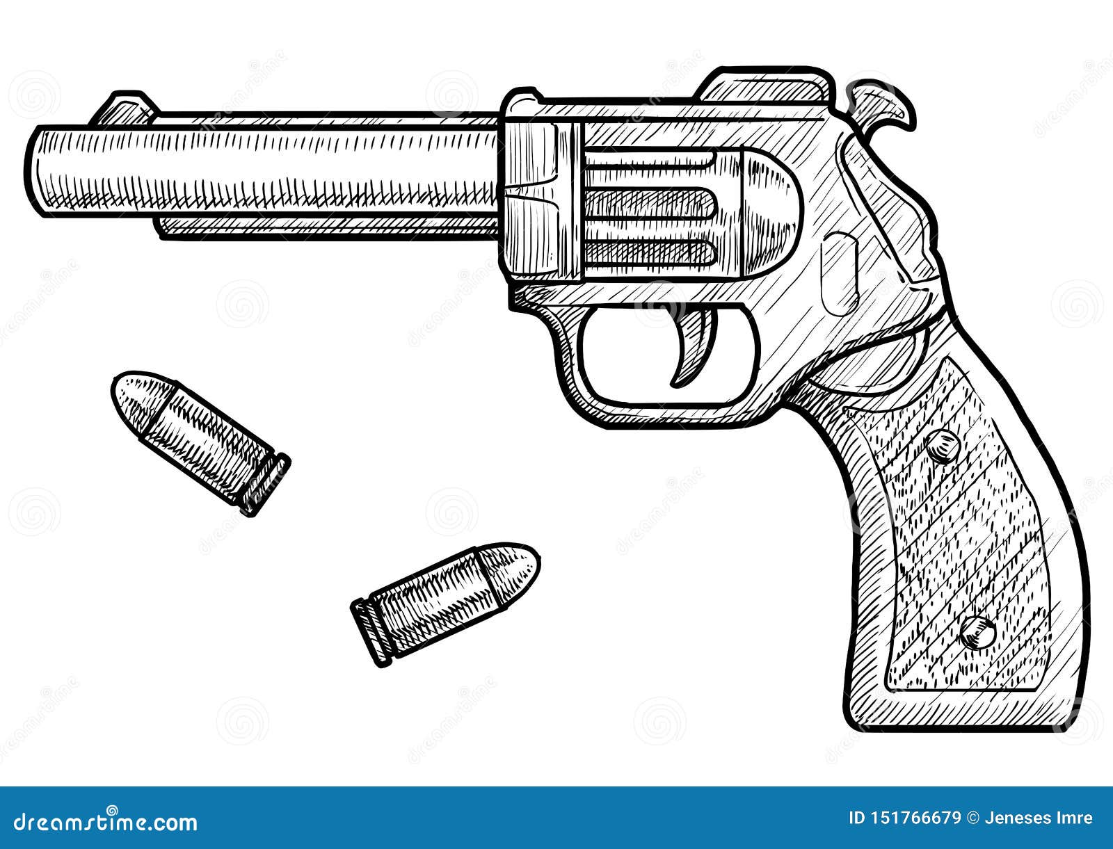 Ejemplo Del Arma De Fuego, Dibujo, Grabado, Tinta, Línea Arte, Vector  Ilustración del Vector - Ilustración de matanza, bala: 151766679
