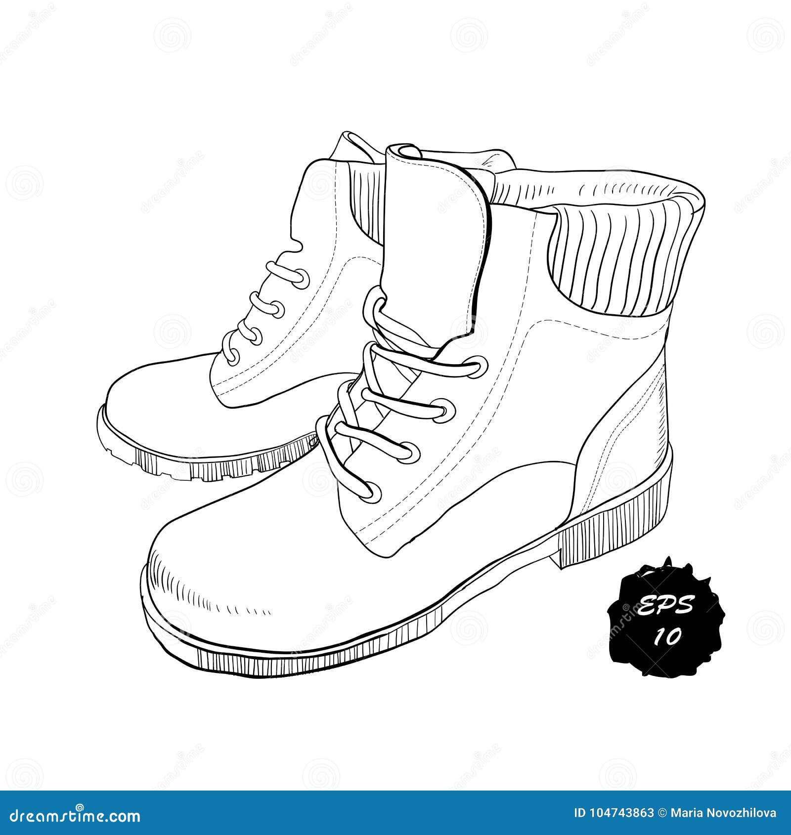 Ejemplo Del Calzado Gráfico Dibujado Mano De Los Hombres Y De Las Mujeres,  Zapatos Casual Y Diviértase El Estilo, Gumshoes, Botas Ilustración del  Vector - Ilustración de deslizadores, manera: 104743863