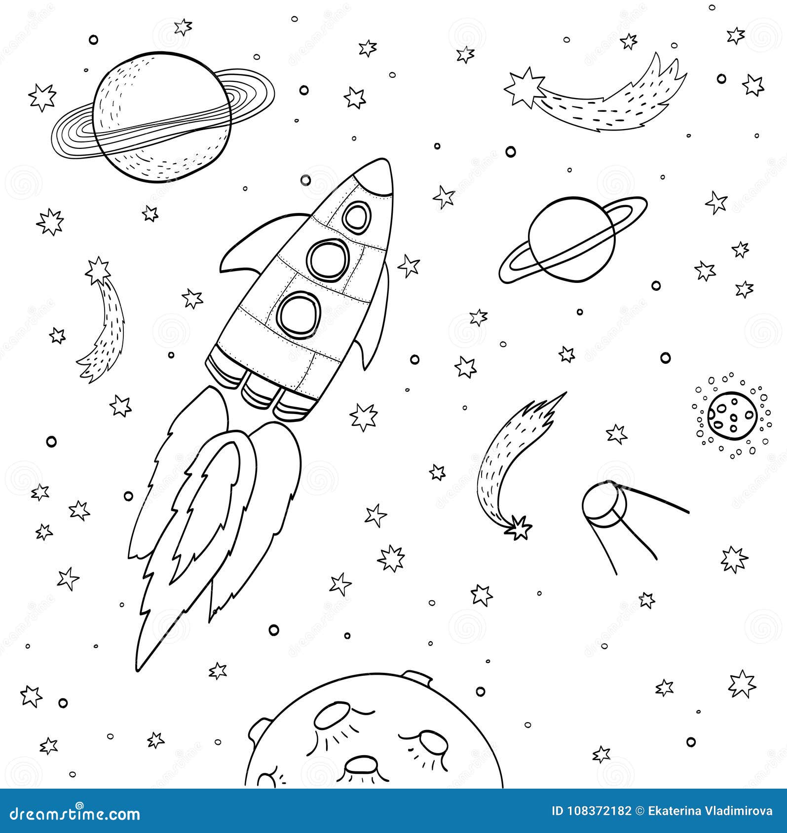 Ejemplo Del Espacio Del Dibujo De La Mano Stock de ilustración -  Ilustración de marte, muchacho: 108372182