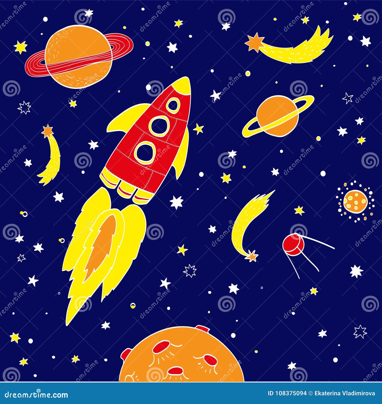 Ejemplo Del Espacio Del Dibujo De La Mano Stock de ilustración -  Ilustración de arte, bebé: 108375094