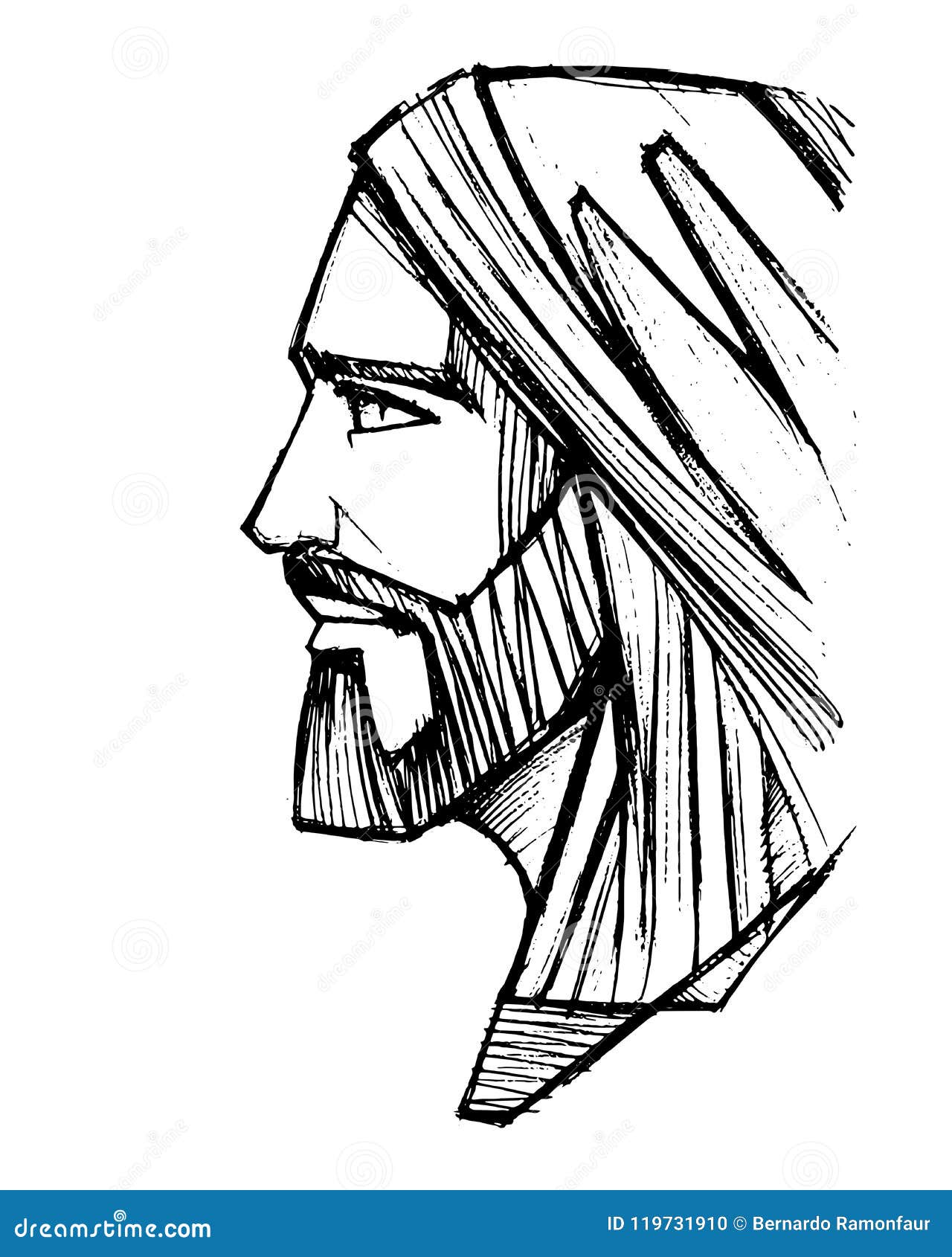 Ejemplo Del Lápiz De Jesus Christ Face Ilustración del Vector - Ilustración  de hombre, imagen: 119731910
