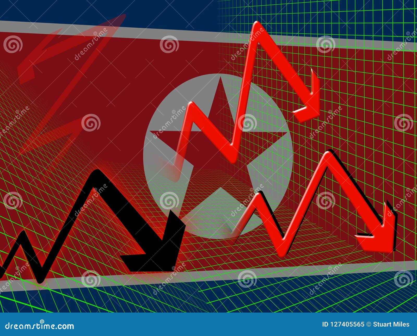 Ejemplo Del Mercado 3d De La Economía De Corea Del Norte Que Falla Stock de  ilustración - Ilustración de negocios, internacional: 127405565