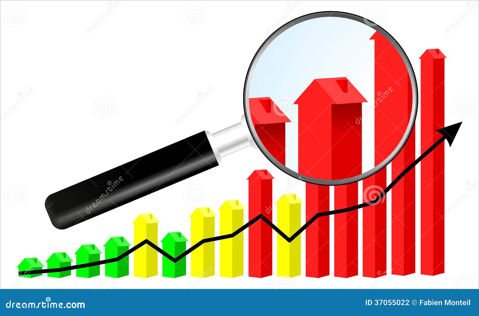 Ilustración Del Mercado Inmobiliario Stock de ilustración - Ilustración de  flecha, reparto: 37055022, image size:1600x1058