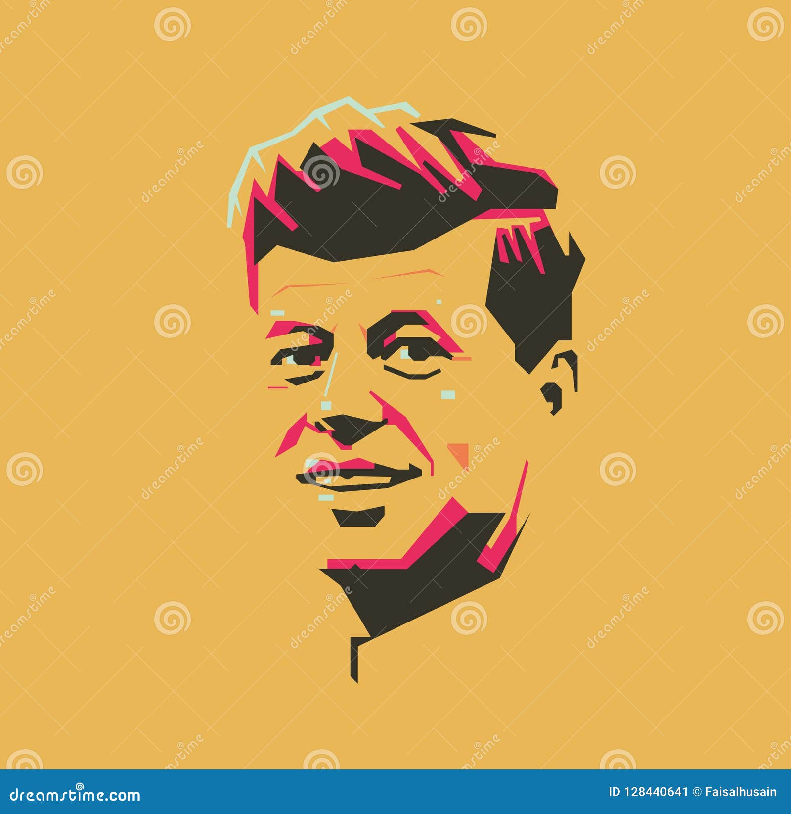 John F Kennedy Ilustraciones Stock, Vectores, Y Clipart – (59 Ilustraciones  Stock), image size:1600x1645