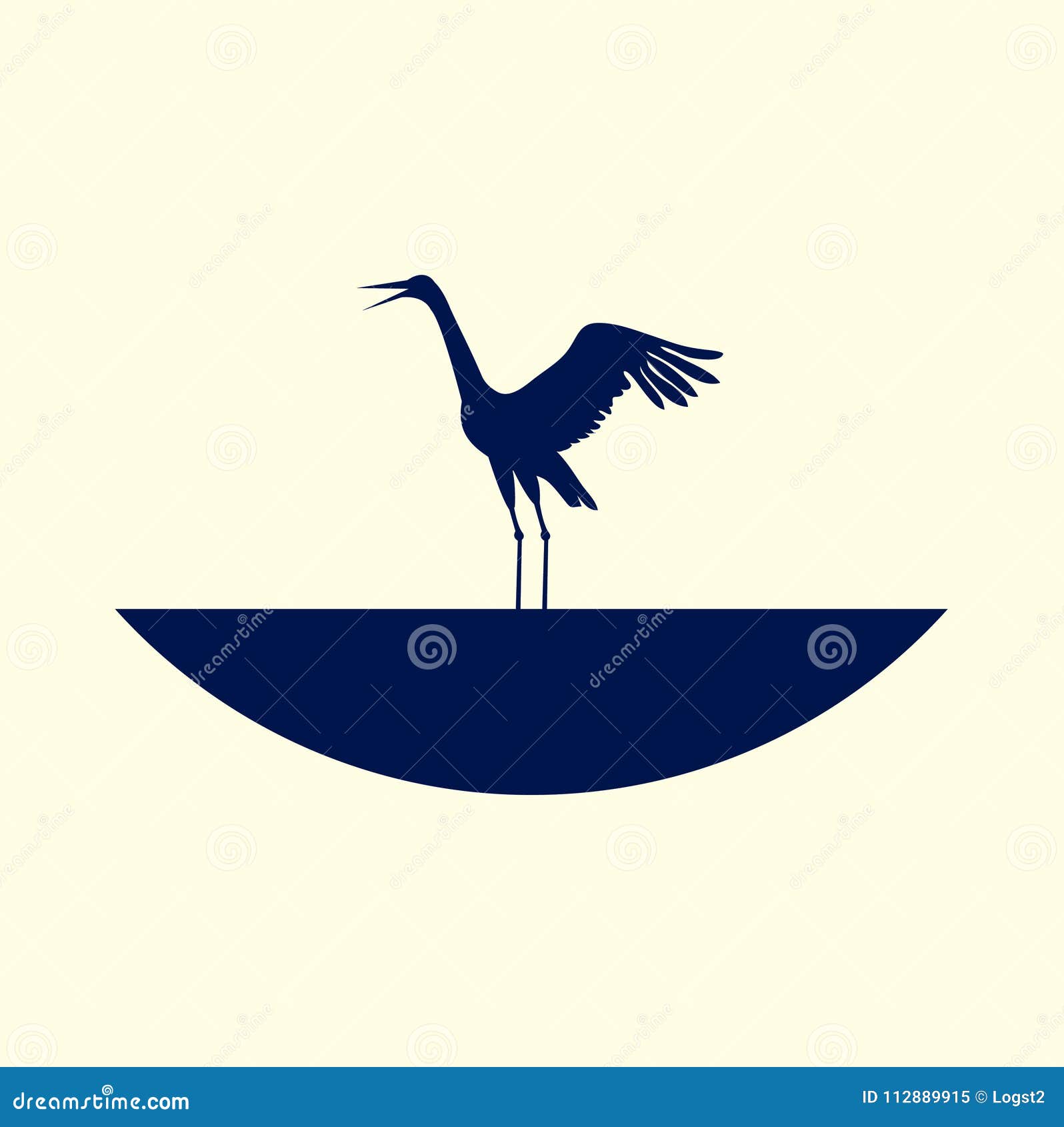 Ejemplo Del Vector De La Garza Ilustración del Vector Ilustración de