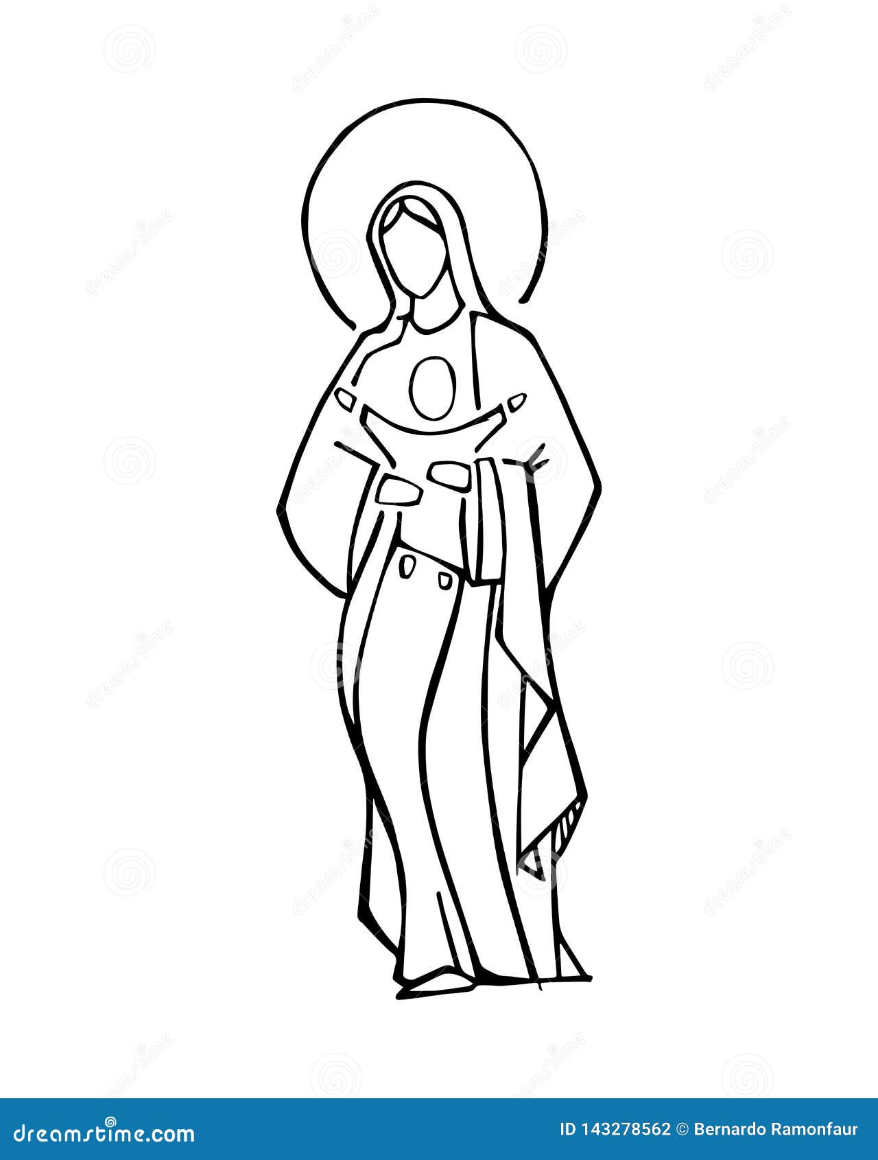 Ejemplo Del Vector De La Tinta De Jesús De La Virgen María Y Del Bebé  Ilustración del Vector - Ilustración de trazado, salvador: 143278562