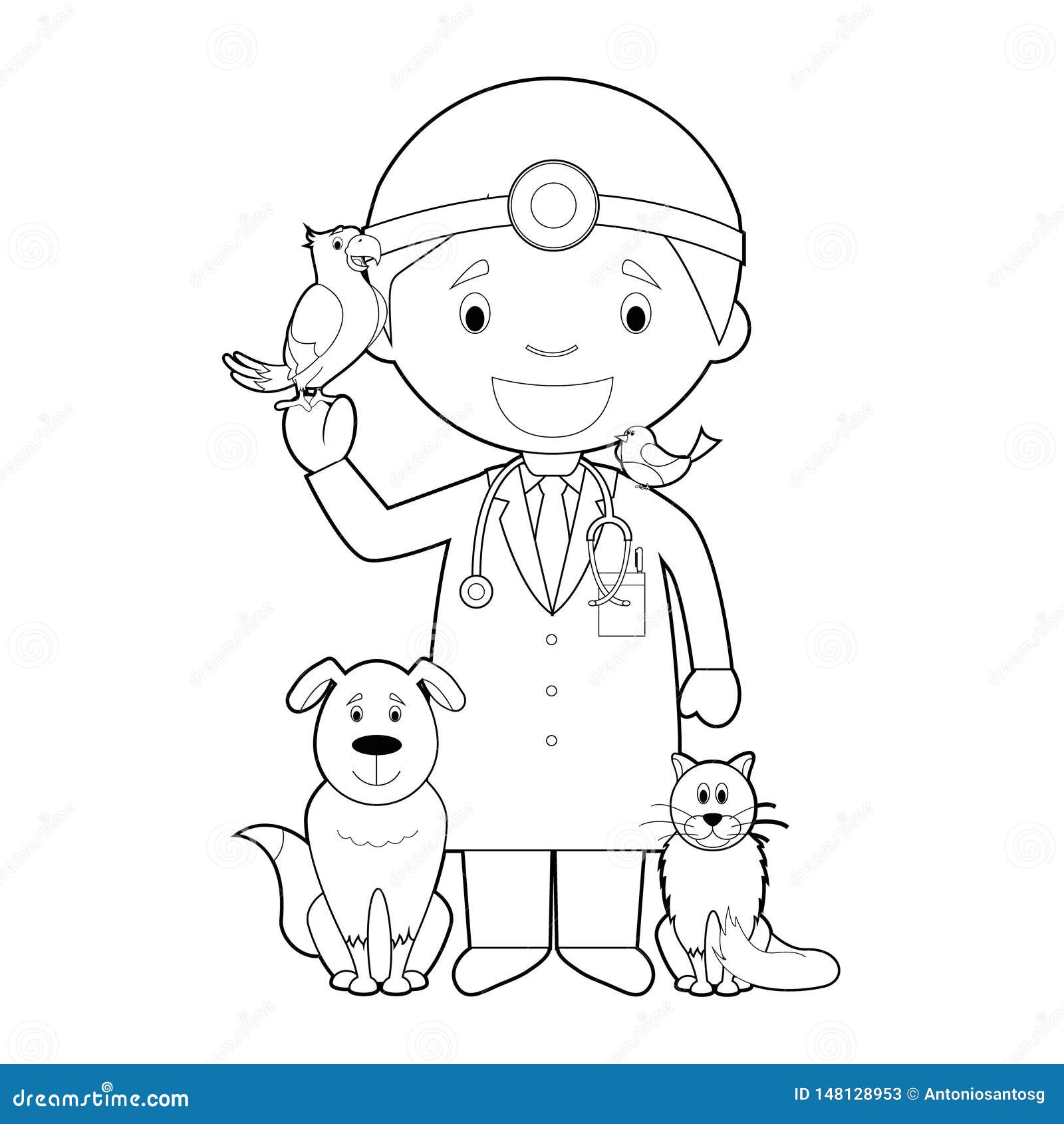 Featured image of post Dibujo De Veterinaria Para Colorear Dibujo para colorear profesiones veterinaria