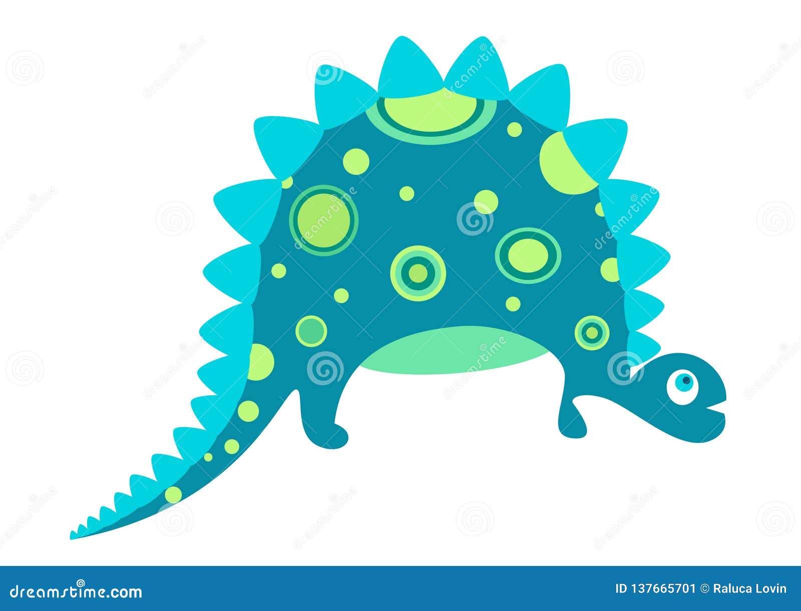 Ejemplo Lindo Del Vector Del Personaje De Dibujos Animados Del Dinosaurio  Del Bebé Azul Stock de ilustración - Ilustración de dino, poco: 137665701