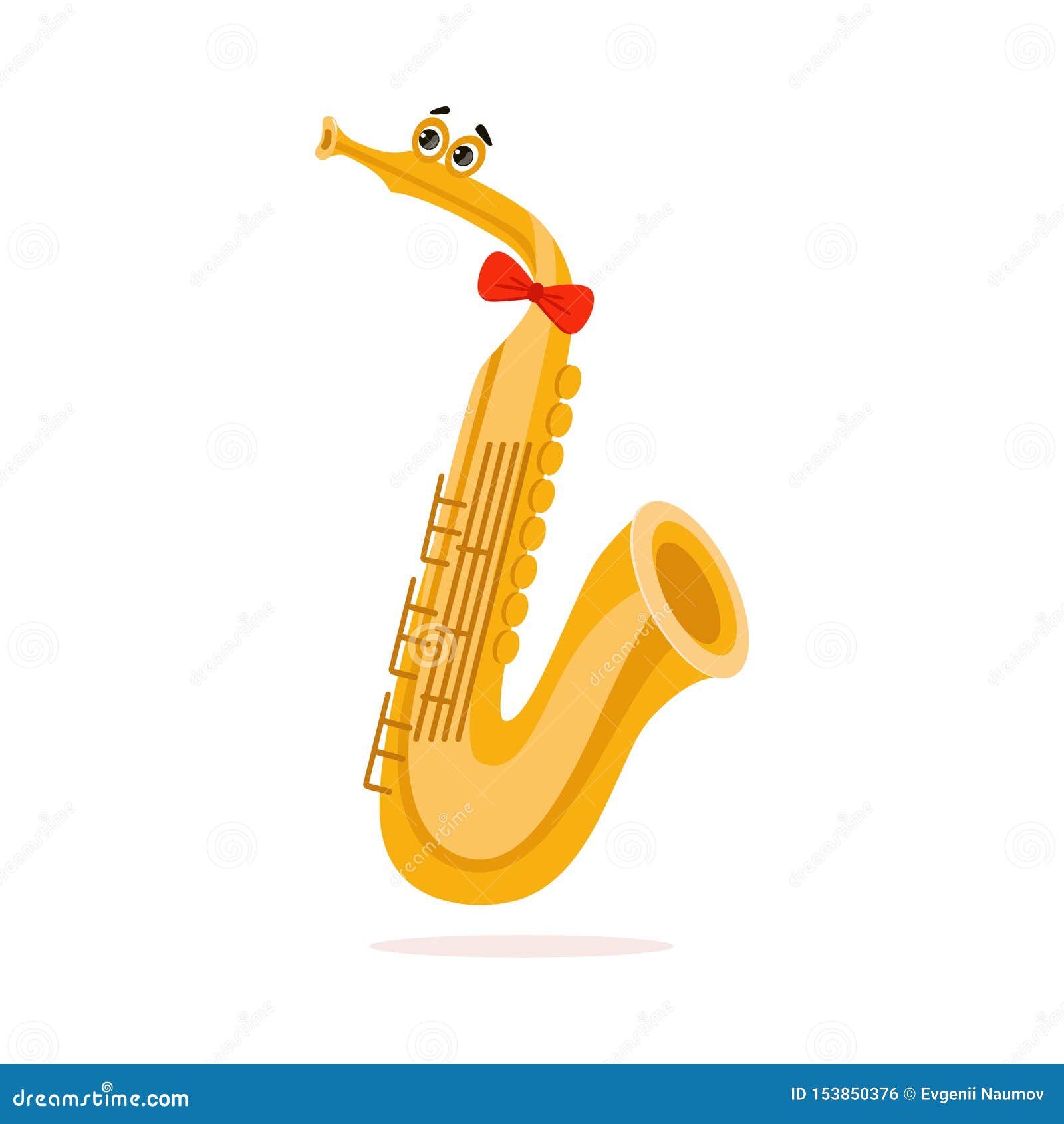 Ejemplo Musical Del Vector Del Personaje De Dibujos Animados Del Instrumento  De Viento Del Saxofón Divertido Ilustración del Vector - Ilustración de  profesional, azul: 153850376