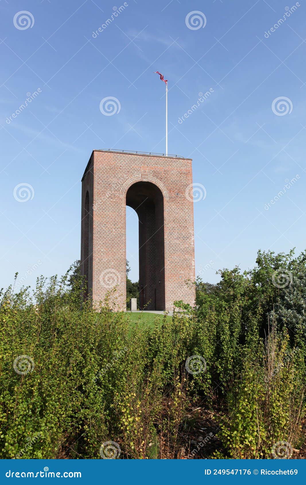 Ejer Bavnehoj Tower, the Highest Point in Denmark Stock Photo Image