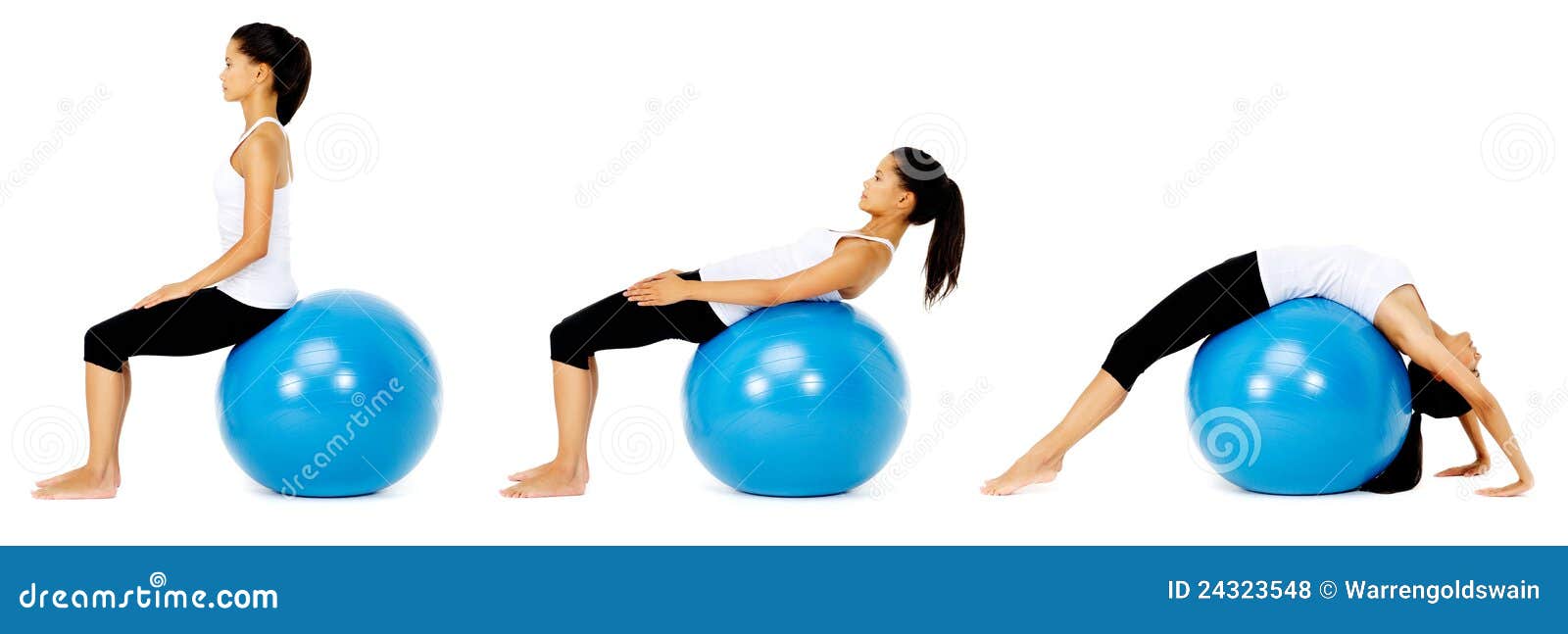 Ejercicio De La Bola De Pilates Foto de archivo Imagen de salud