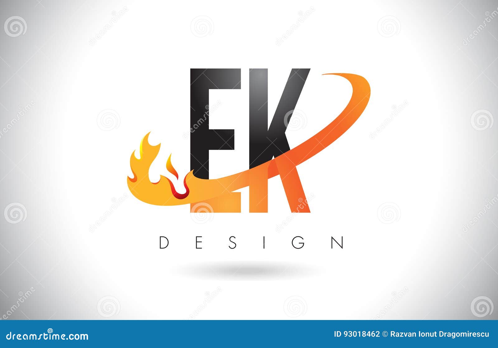 Ek e k watercolor letter logo design Royalty Free Vector