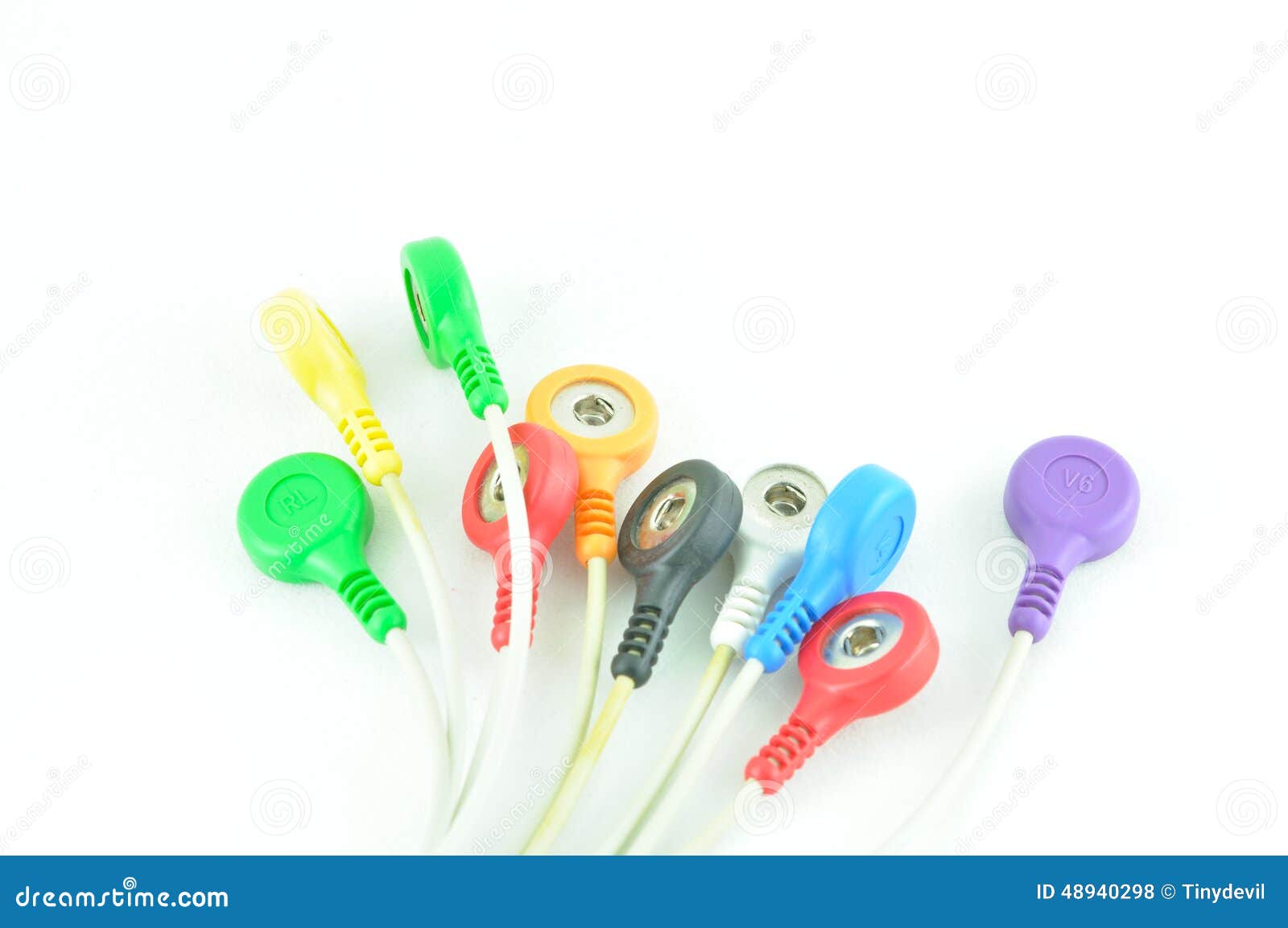 EKG electrode stock photo. Image of muscle, test, plastic 48940298