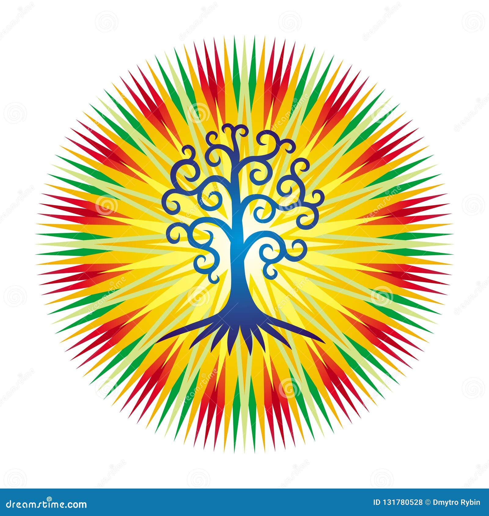 El árbol De La Vida Contra La Perspectiva De La Mandala a Cielo Abierto En  Colores Coloridos Brillantes Ilustración del Vector - Ilustración de  apertura, contra: 131780528