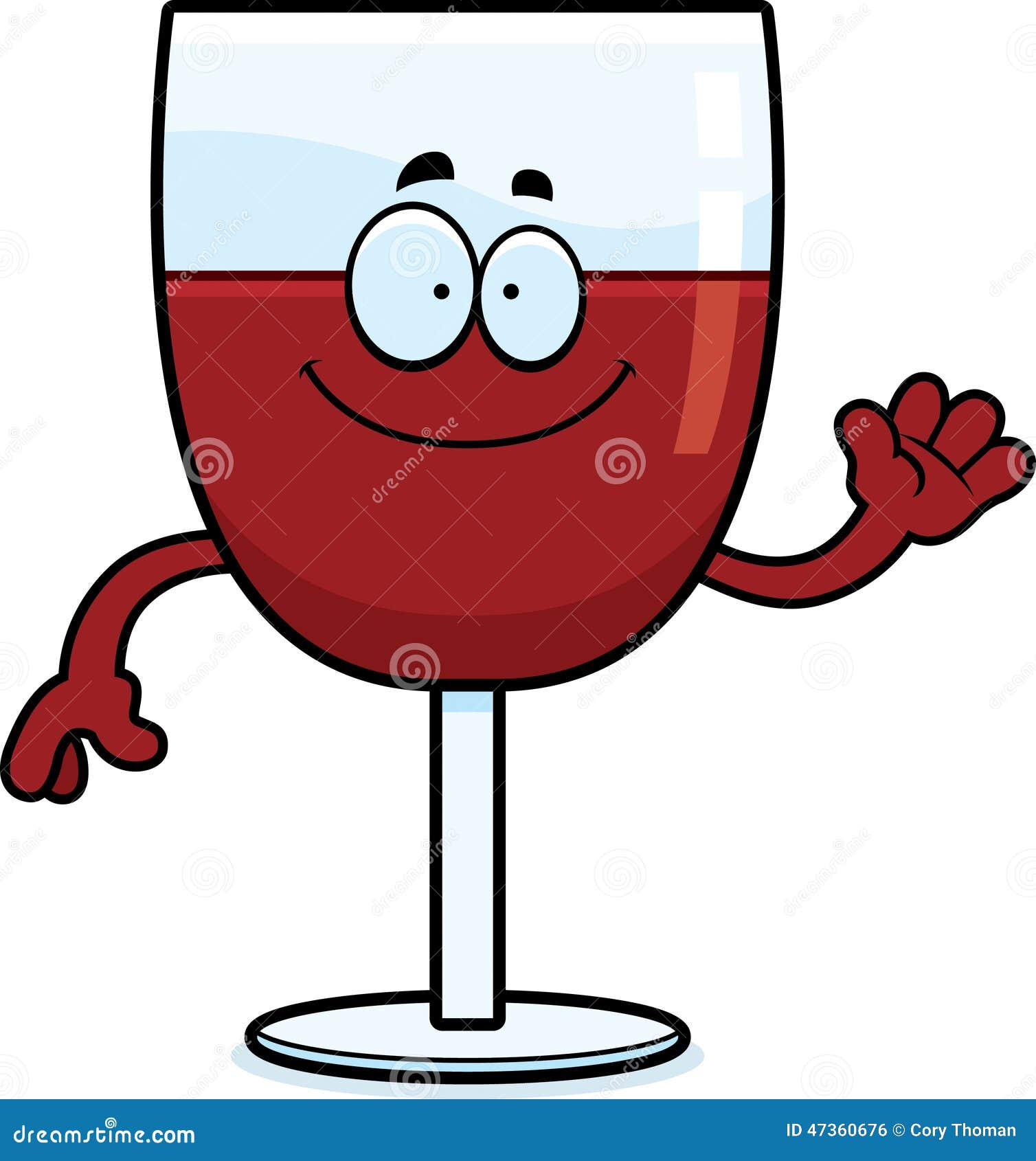 Vino De Dibujos Animados Saludando Ilustración del Vector - Ilustración de  alcohol, historieta: 47360676, image size:1508x1690