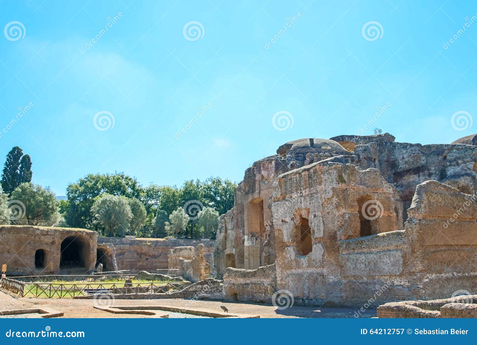 El chalet de Hadrian, chalet del Roman Emperor el ', Tivoli, fuera de Roma, Italia, Europa