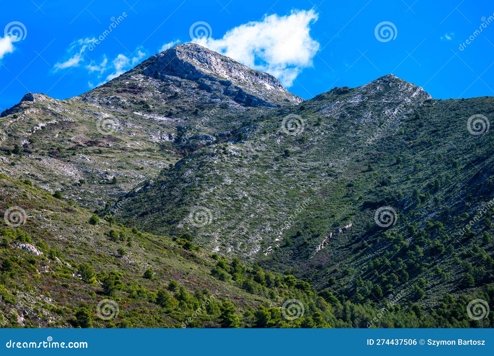 el cielo mountain, beautiful travel destination of a southern spain. the sierras de tejeda, almijara and alhama mountains