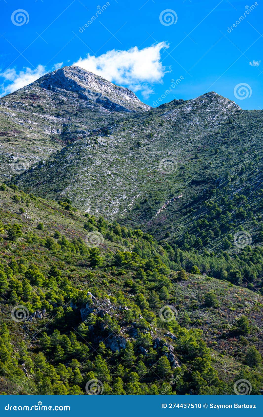 el cielo mountain, beautiful travel destination of a southern spain. the sierras de tejeda, almijara and alhama mountains