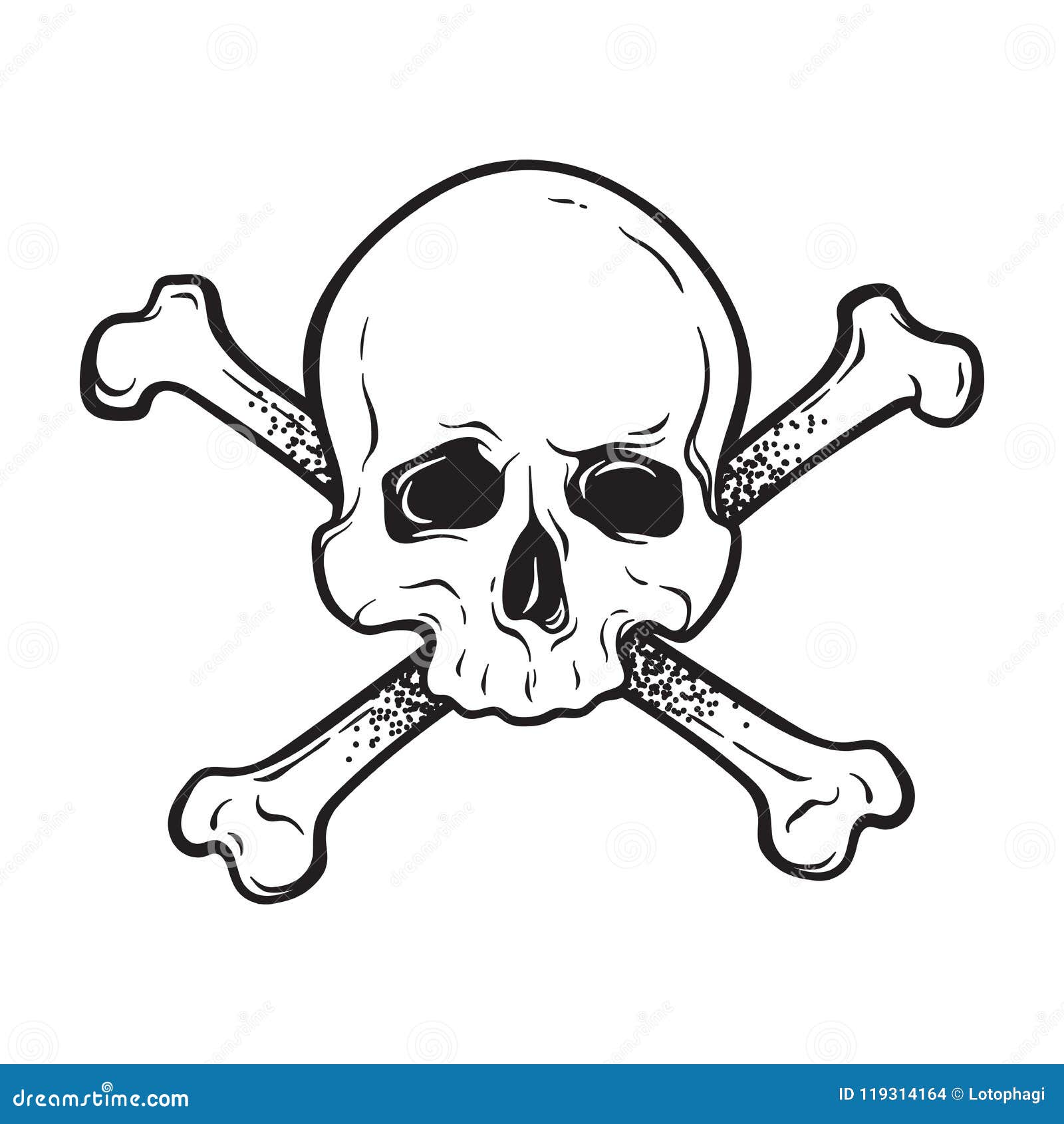 Plantilla de logotipo pirata dibujado a mano