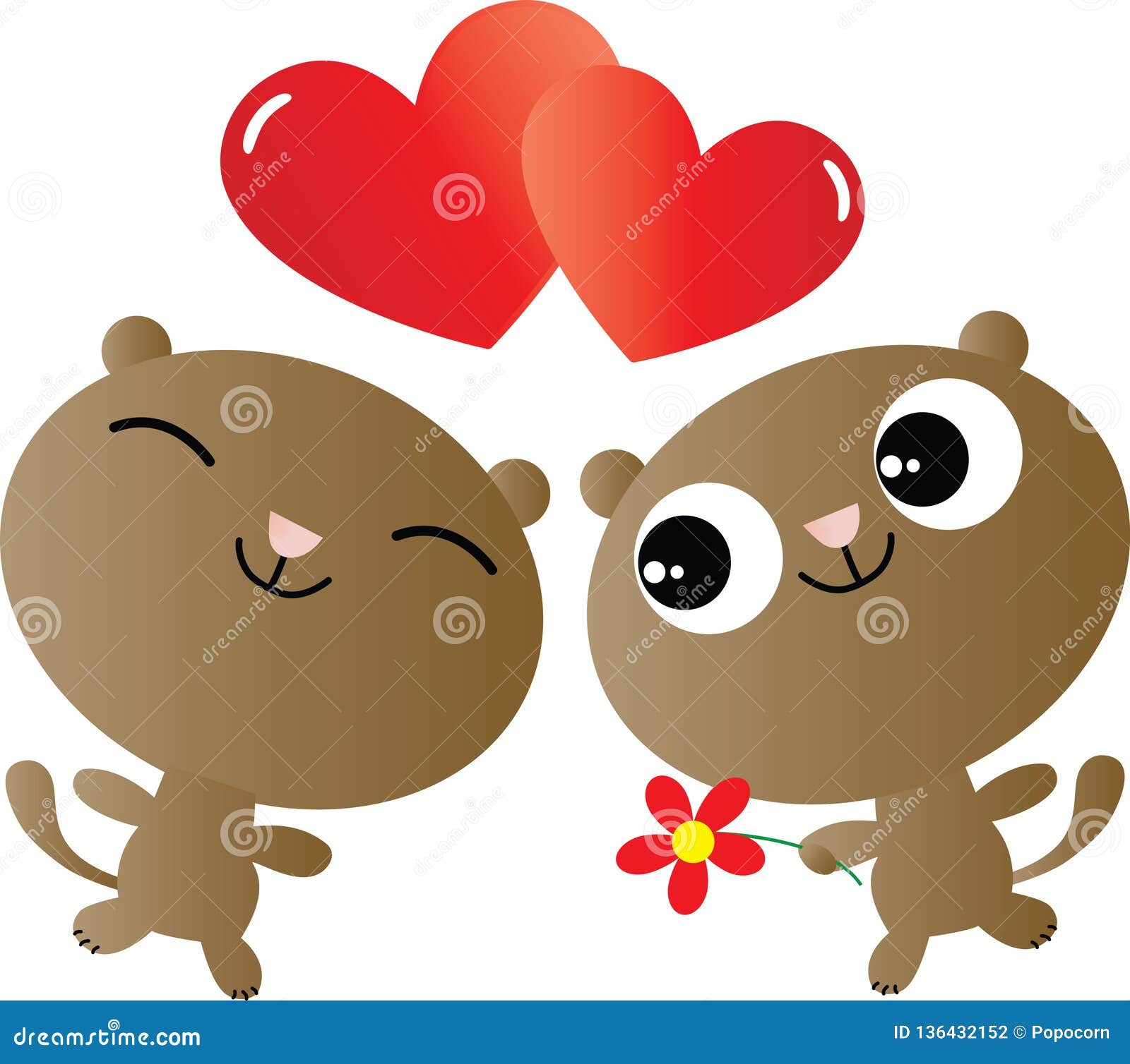 El Día De Tarjetas Del Día De San Valentín O La Otra Celebración Del Amor  Stock de ilustración - Ilustración de mascotas, rojo: 136432152