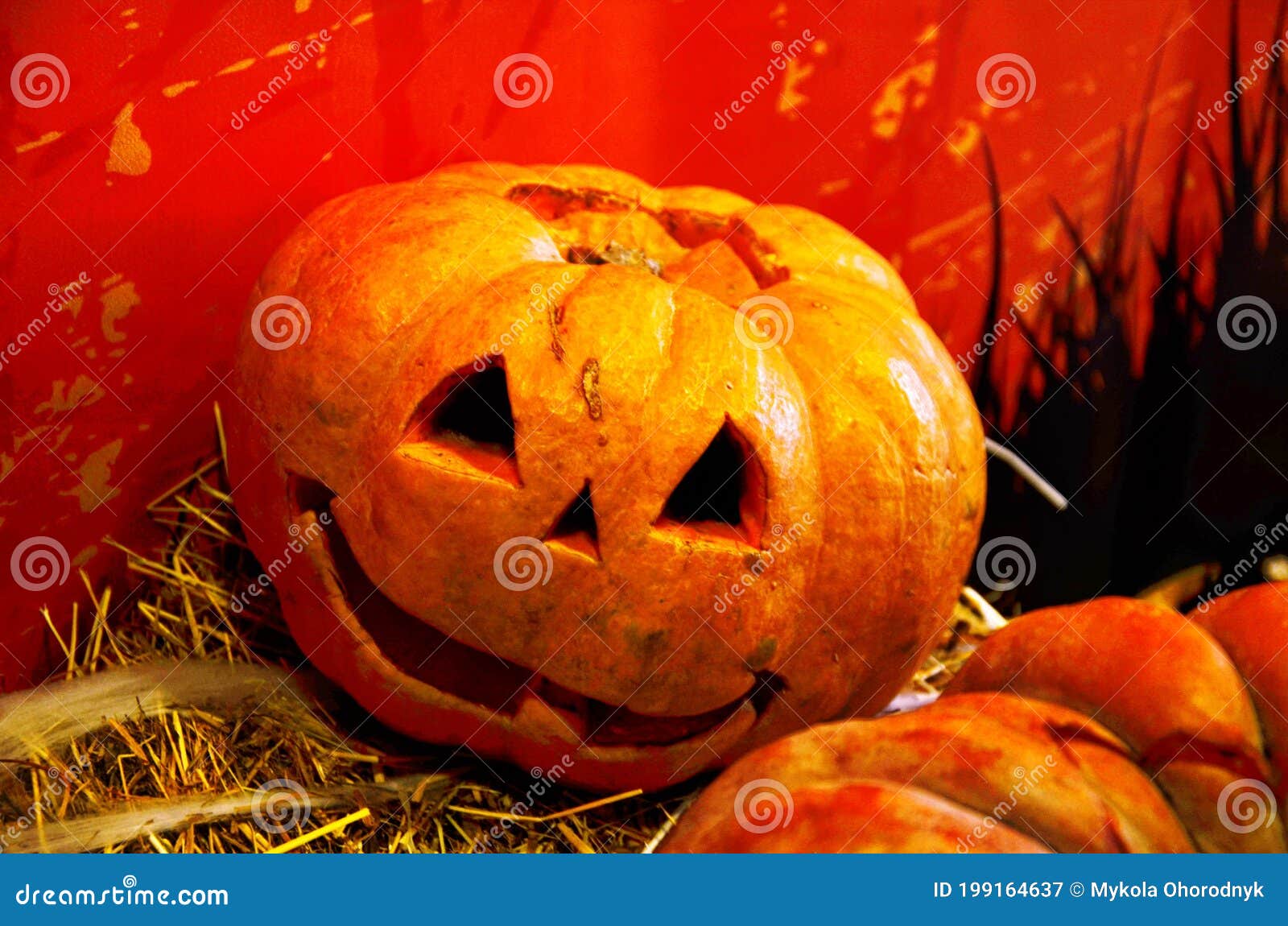 El 31 De Octubre Feriado Halloweenhalloween Diseño Con Calabazas . Medios Mixtos Imagen de archivo - Imagen de partido, figuras: