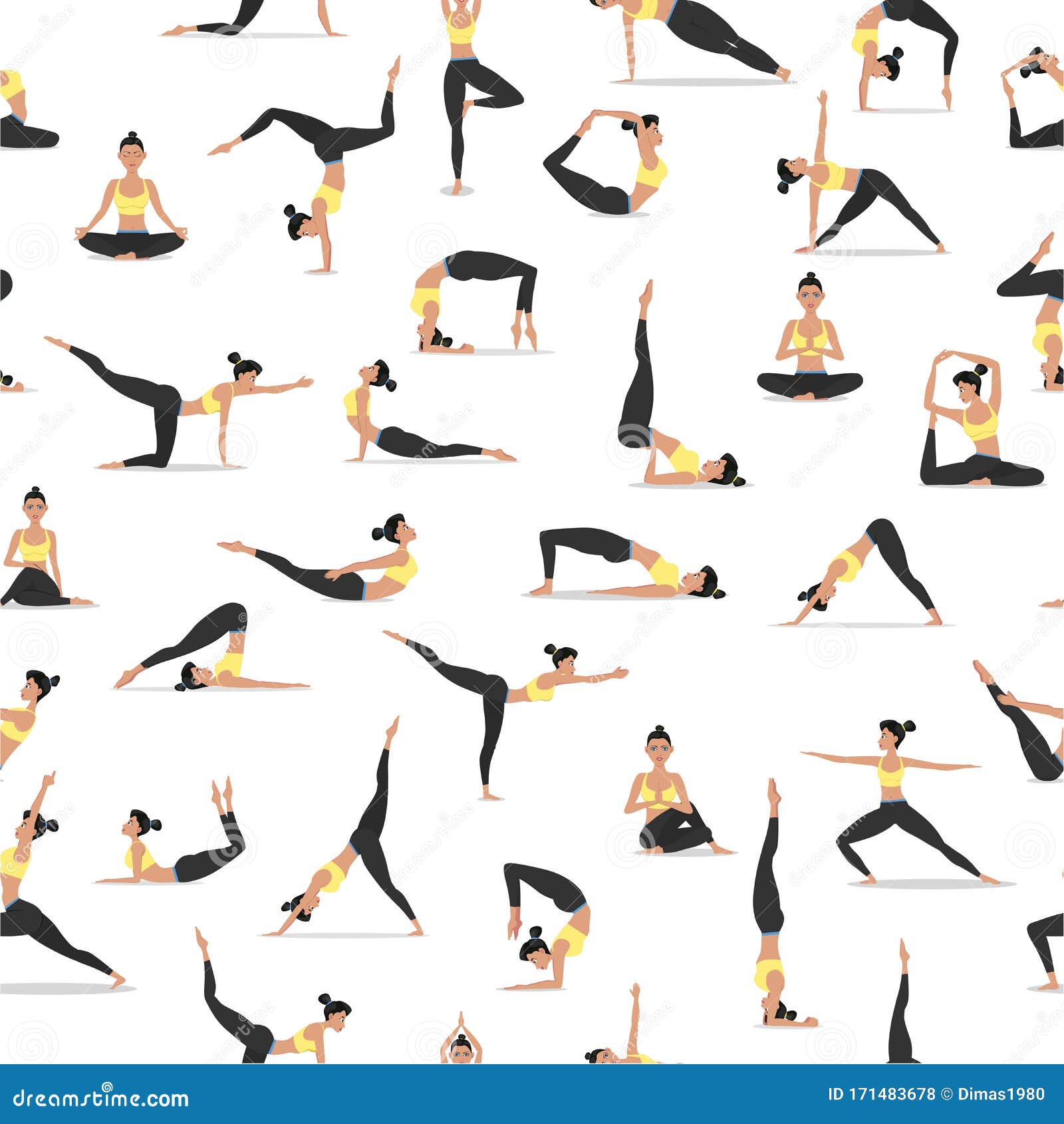 El De Asanas Yoga Transparente Stock de ilustración - Ilustración de ejercicio, actividad: