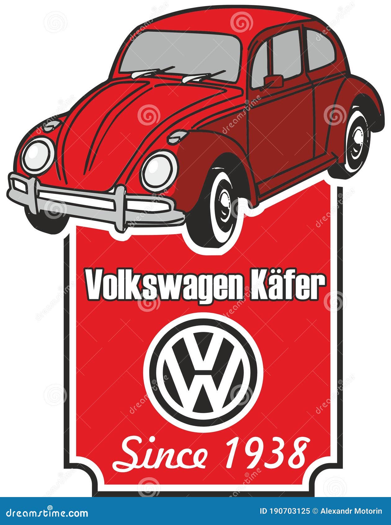 El Escarabajo Volkswagen Oficialmente Tipo Volkswagen. Imagen editorial -  Ilustración de restricto, manufacturado: 190703125