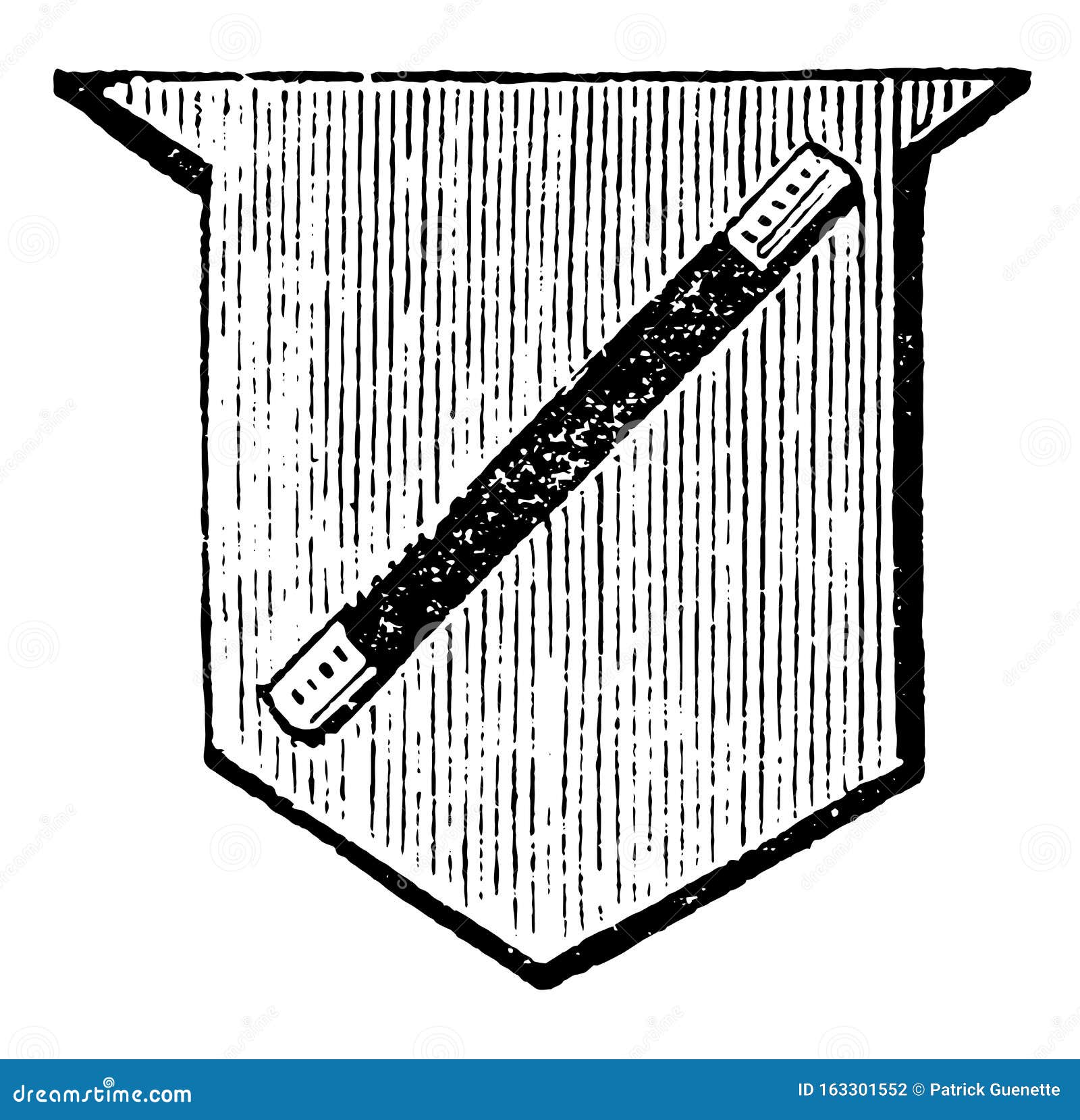 El Escudo Que Muestra El Bastón Está Formado Por Dos Líneas Horizontales  Dibujadas Sobre El Grabado Vintage Ilustración del Vector - Ilustración de  negro, grabado: 163301552