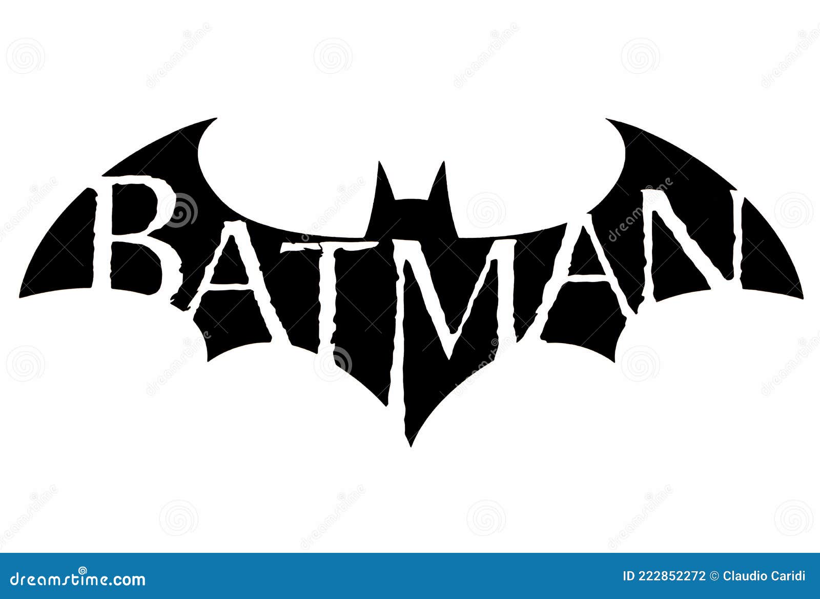 El Famoso Logo De Batman Aislado En Un Fondo Blanco. Fotografía editorial -  Ilustración de cine, emblema: 222852272