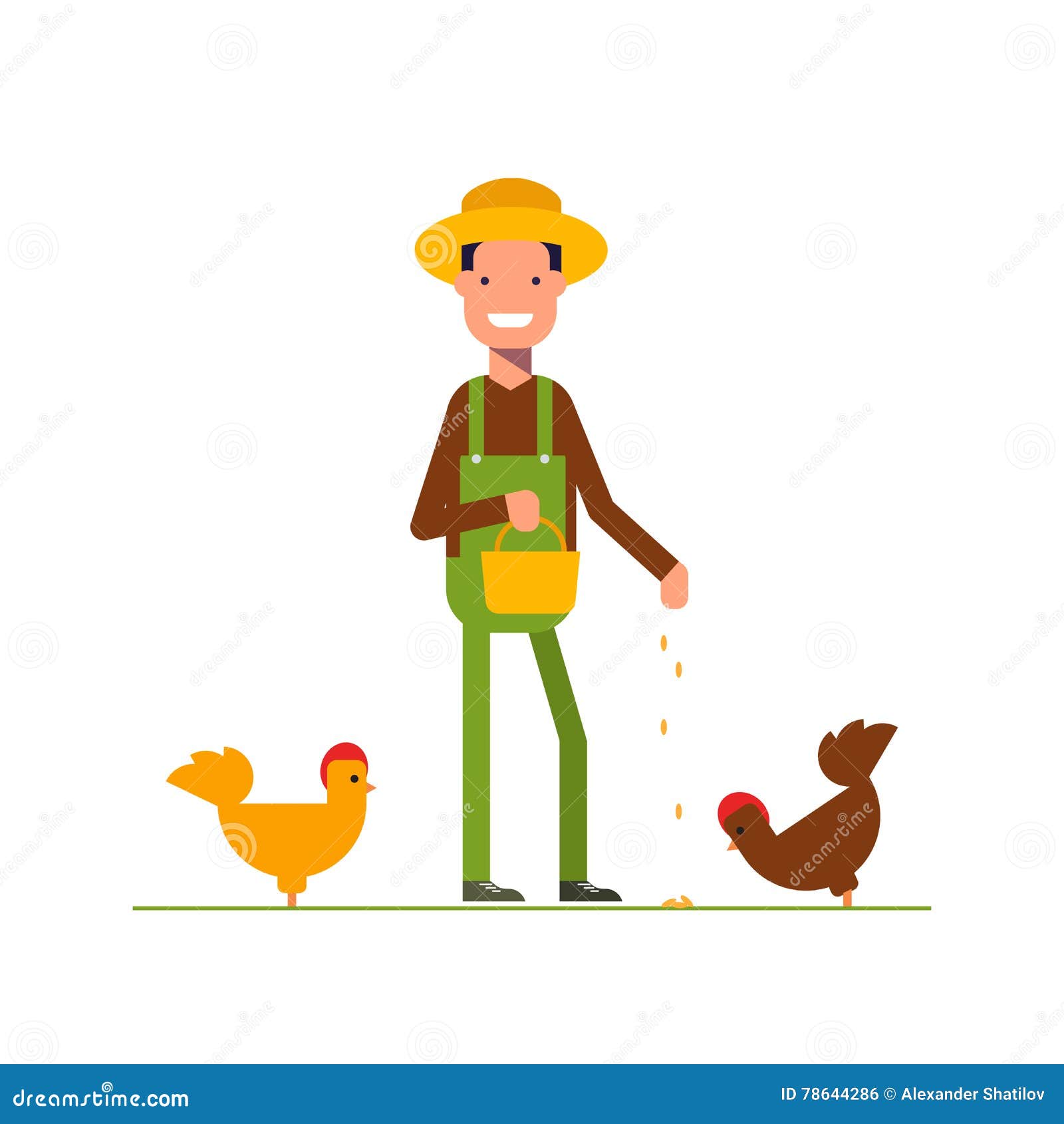 El Granjero Feliz En Un Sombrero De Paja Alimenta Los Pollos Contratan Al Hombre a Agricultura Personaje De Dibujos Animados En R Ilustración del Vector - Ilustración de aislado, pluma: 78644286 El Granjero Feliz En Un Sombrero De Paja Alimenta Los Pollos Contratan Al Hombre a Agricultura Personaje De Dibujos Animados En R Ilustración del Vector - Ilustración de aislado, pluma: 78644286