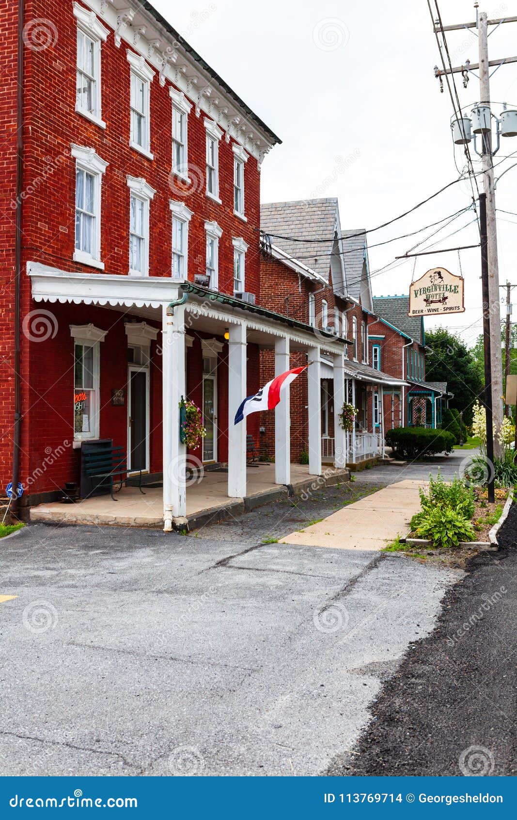 El Hotel De Virginville En Virginville, PA Imagen de archivo editorial