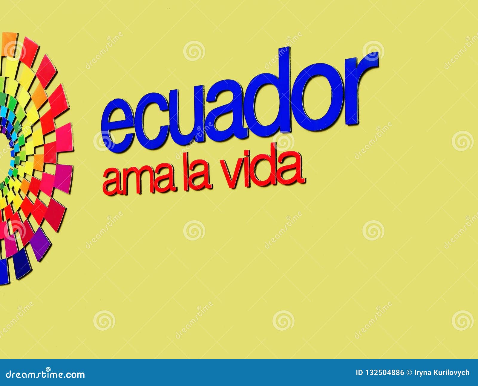 El LA VIDA O Ecuador De ECUADOR AMA Del Texto Ama La Vida Foto