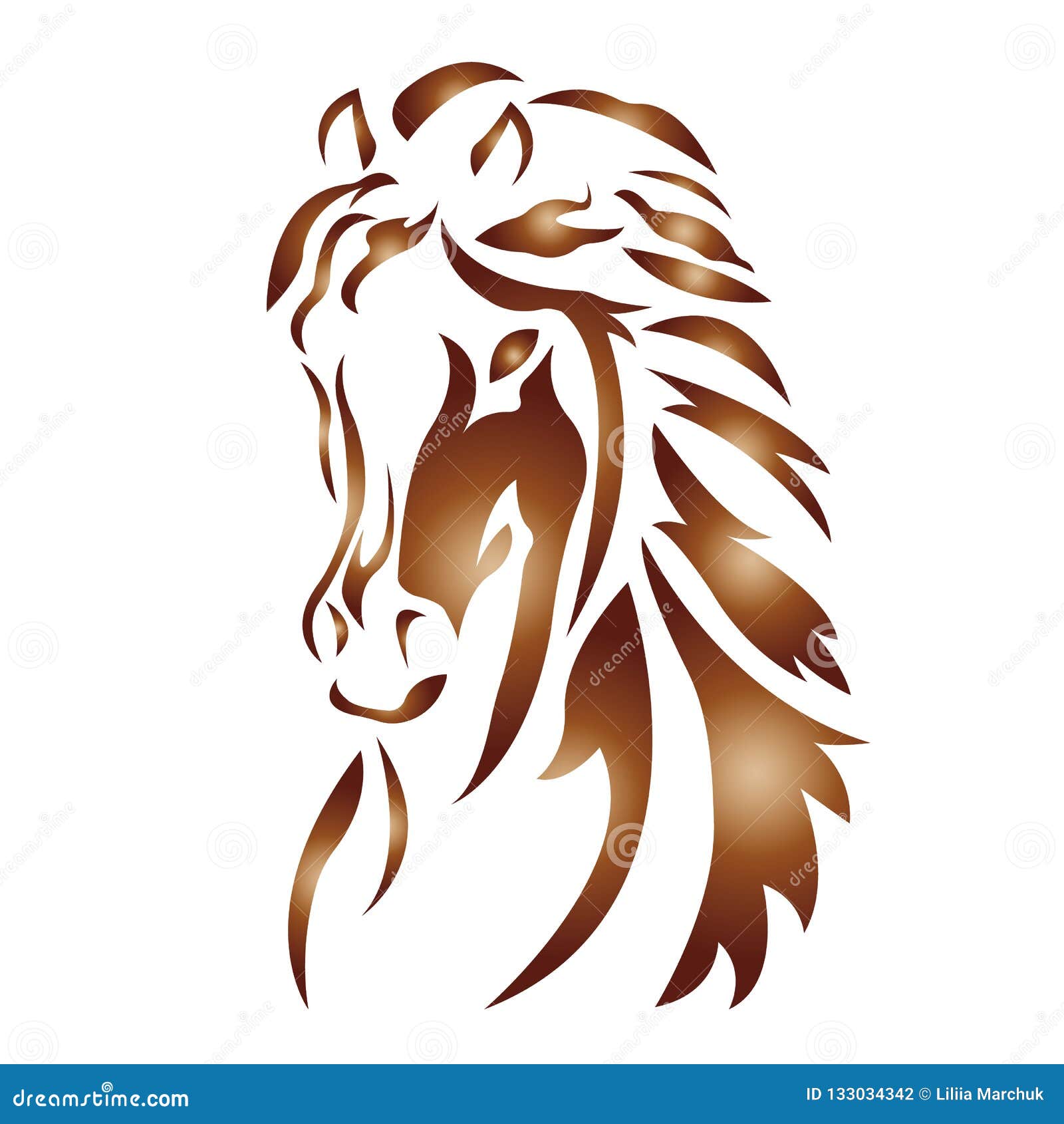 El Logotipo Del Caballo Es Marrón Caballo Animal De La Silueta Stock de  ilustración - Ilustración de animal, silueta: 133034342